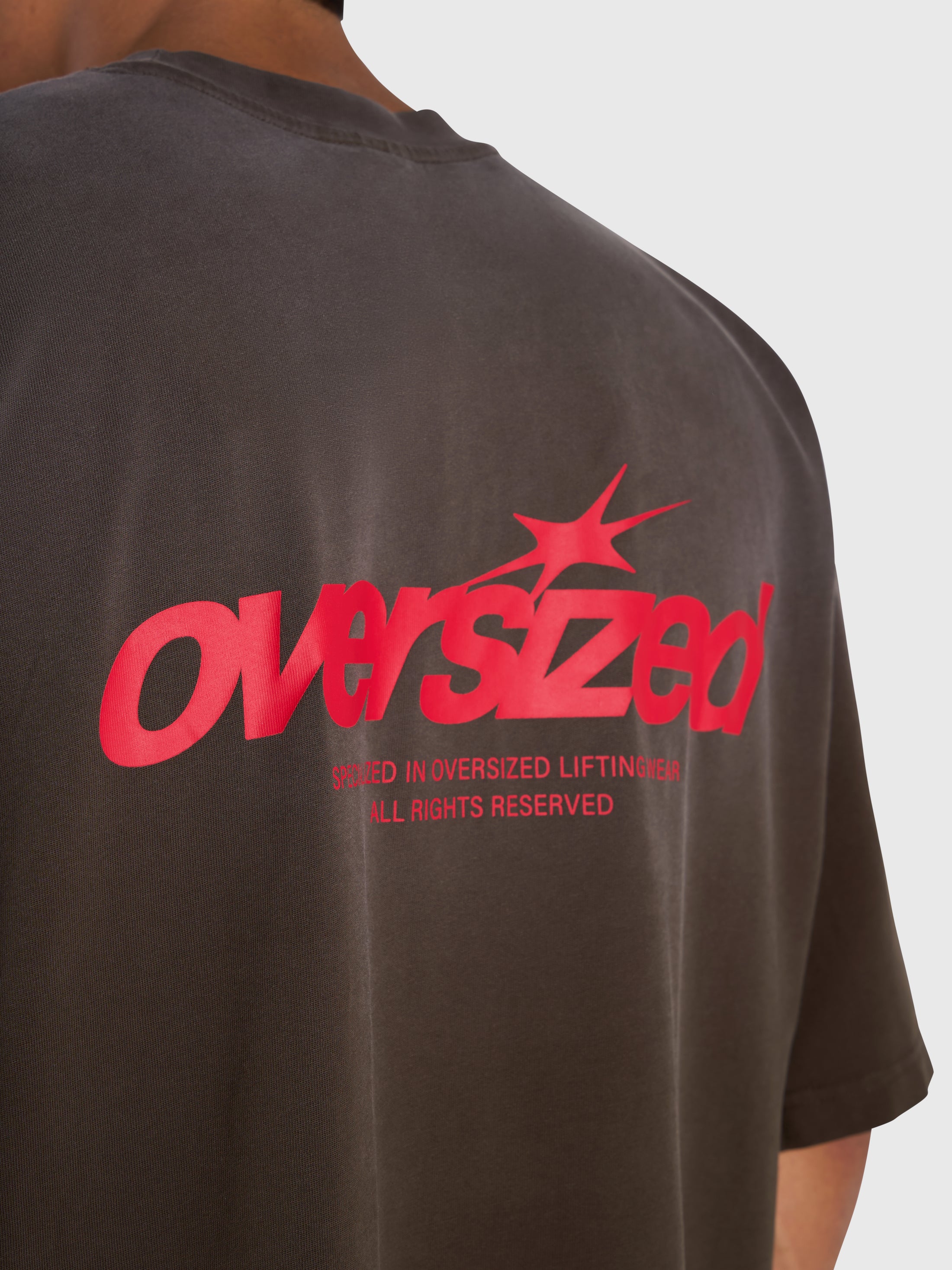 Cursive Heavy Box Tee - Vintage Brown/Red