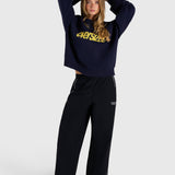 Logo Knit Sweater - Navy/Yellow
