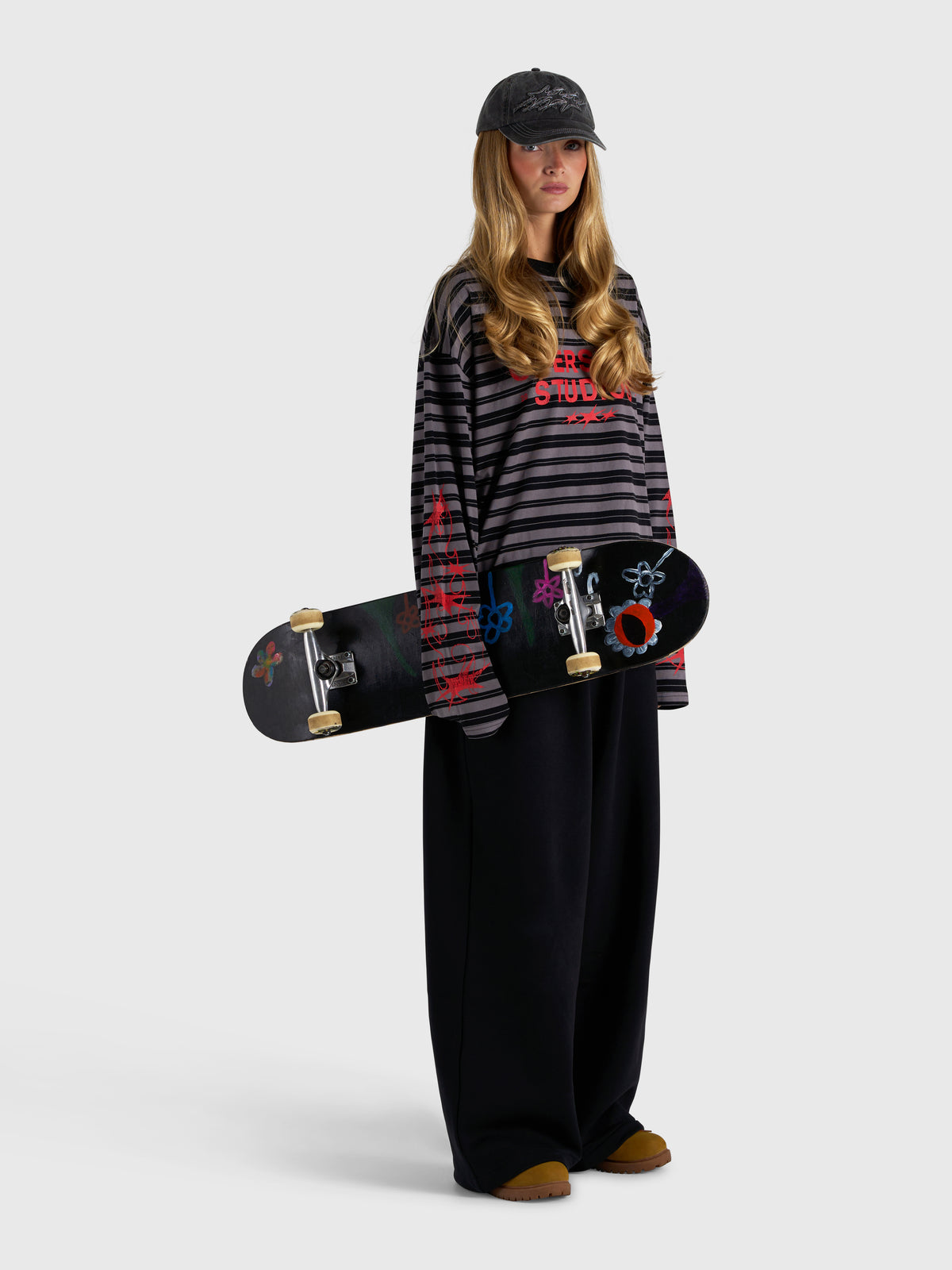 Robbery Printed Long Sleeve - Black/Red