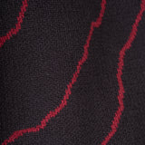 Contour Knit Sweater - Black/Red