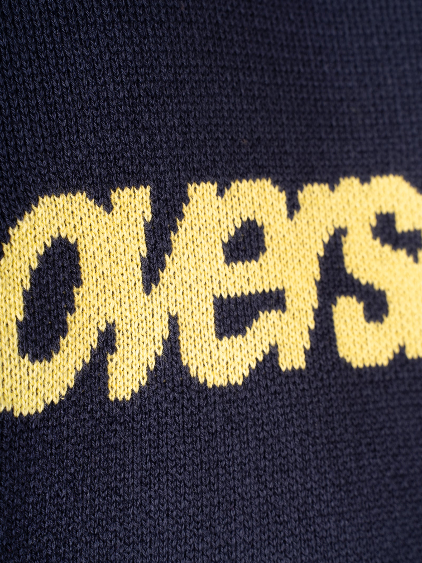 Logo Knit Sweater - Navy/Yellow