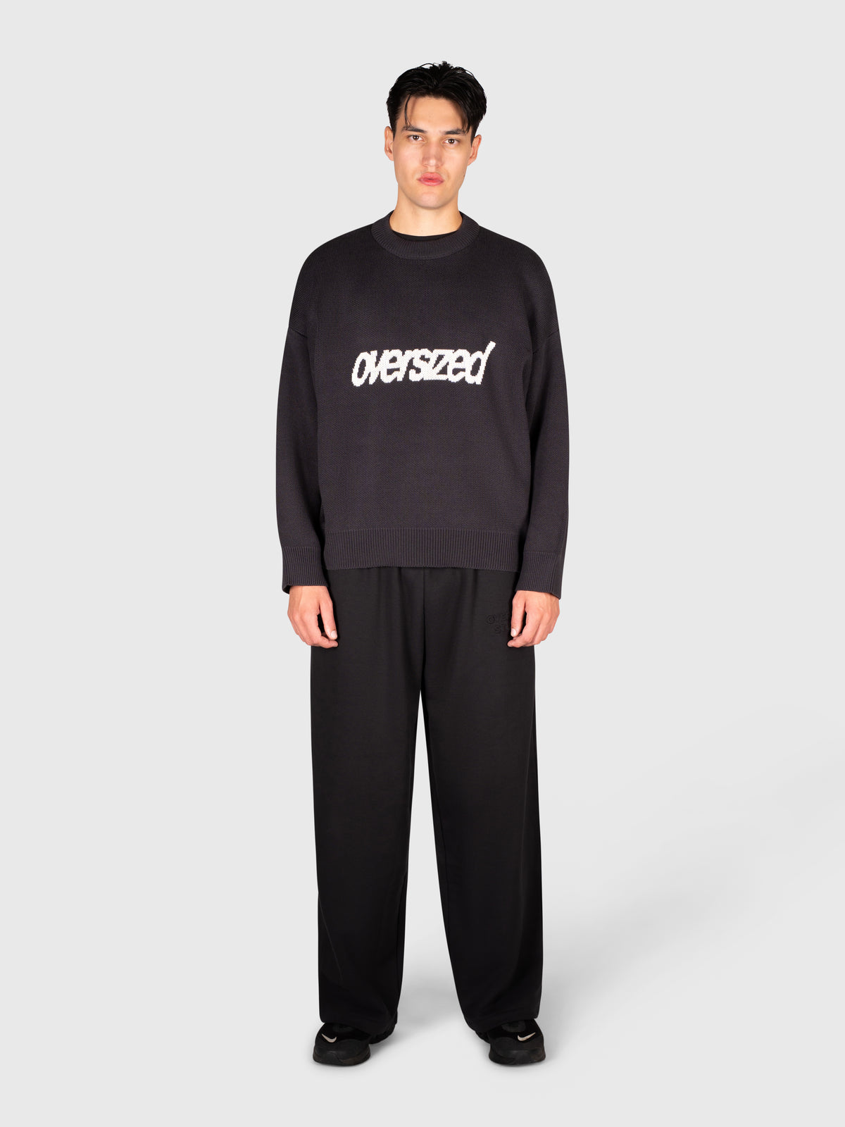Logo Knit Sweater - Black/White