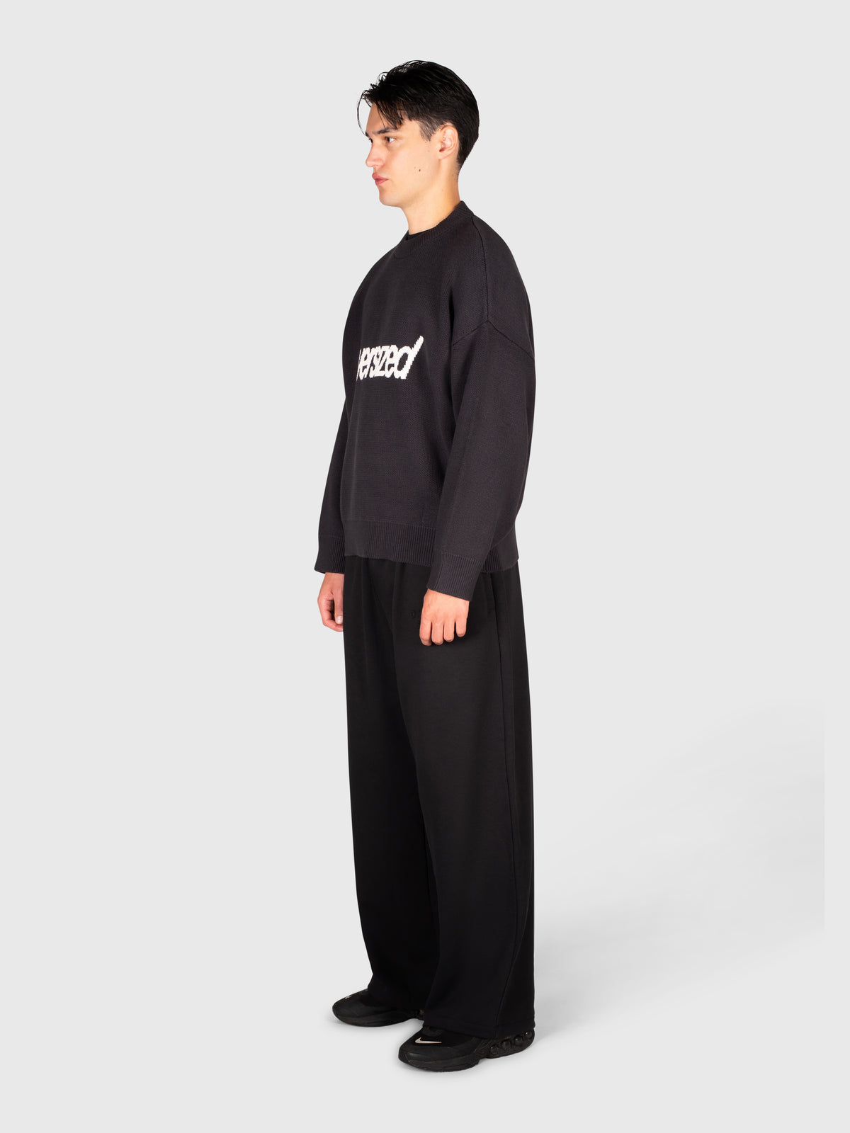 Logo Knit Sweater - Black/White
