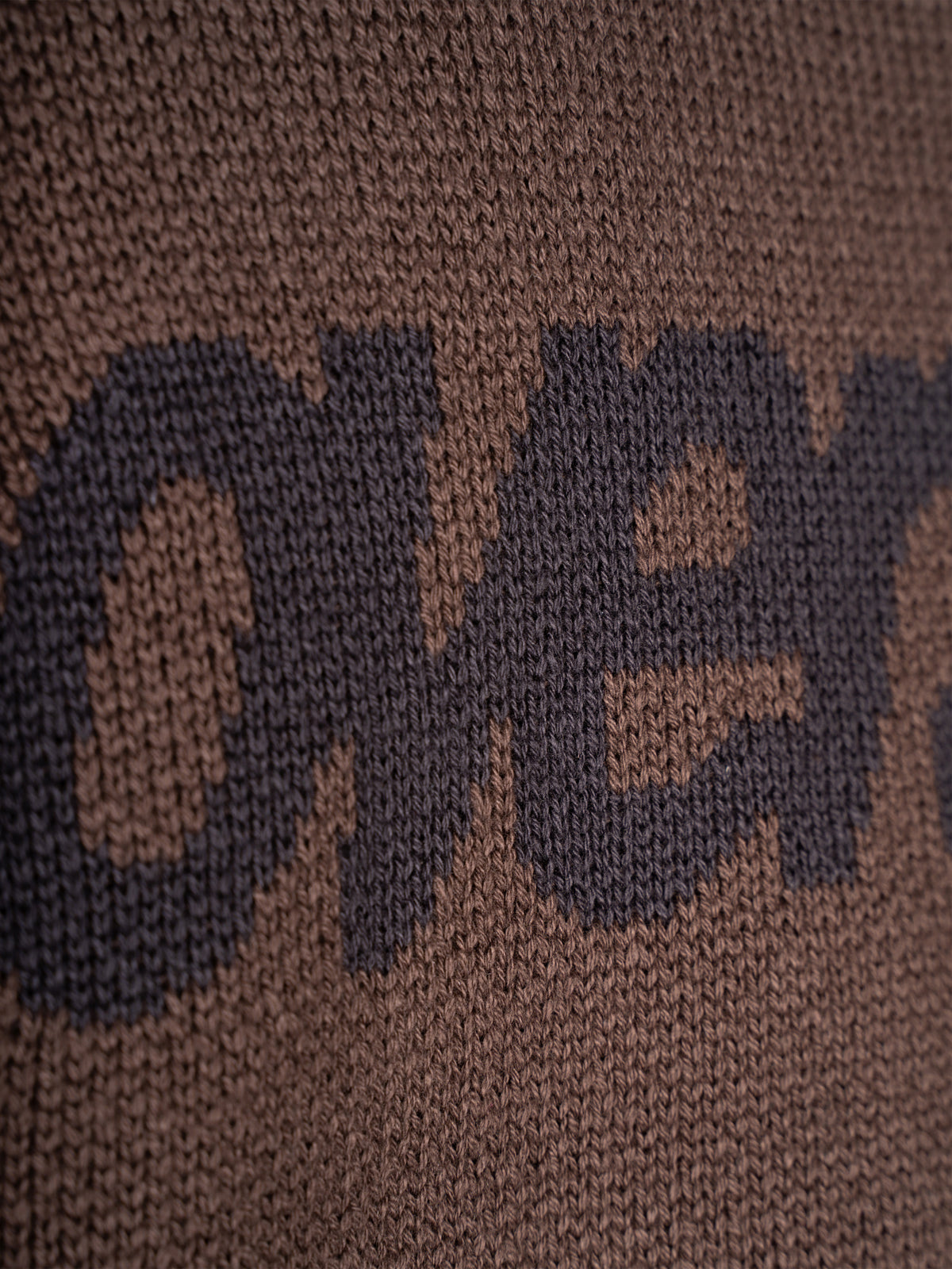 Logo Knit Sweater - Brown/Black