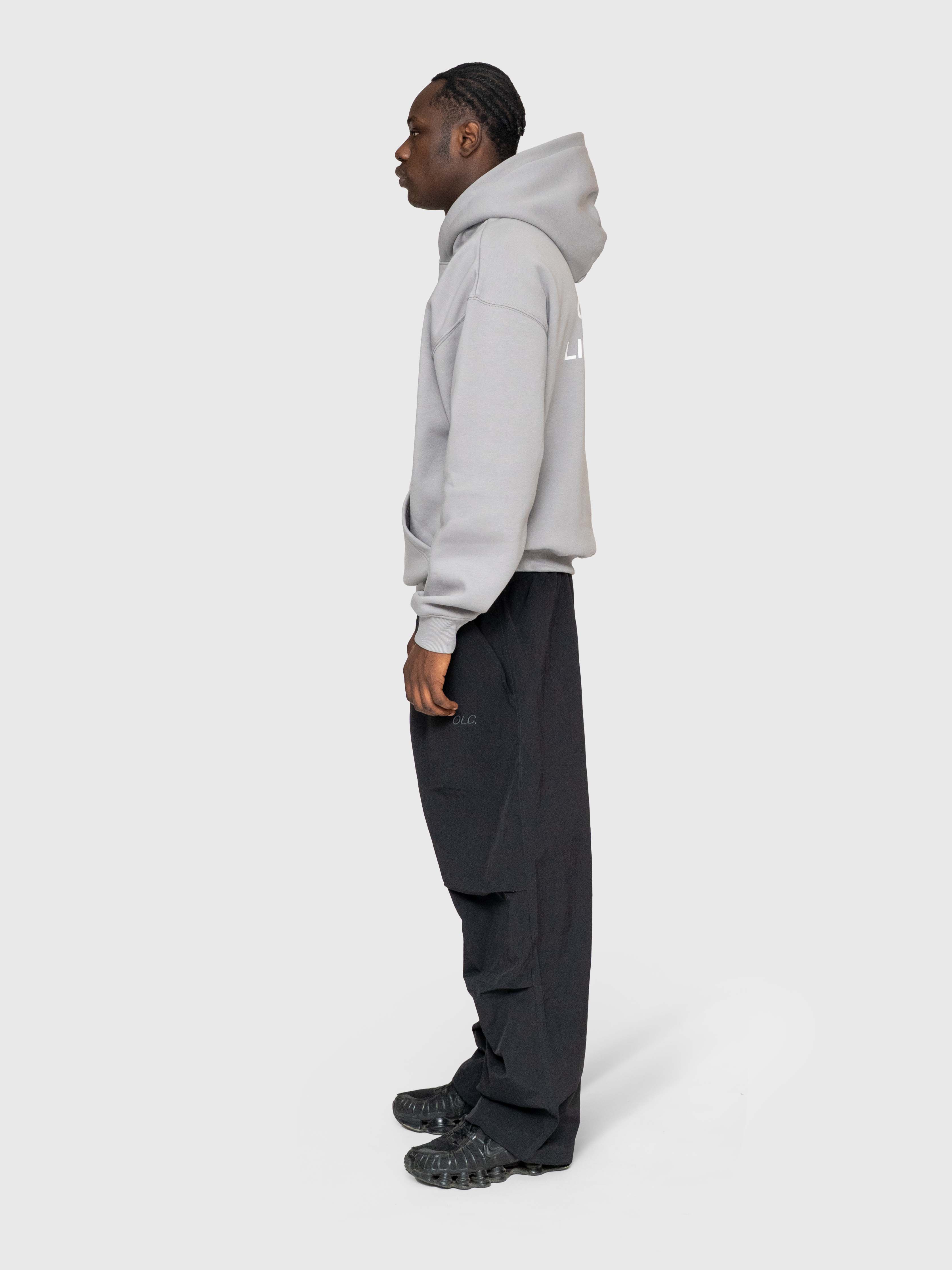 Confidence Hoodie - Neutral Grey/White