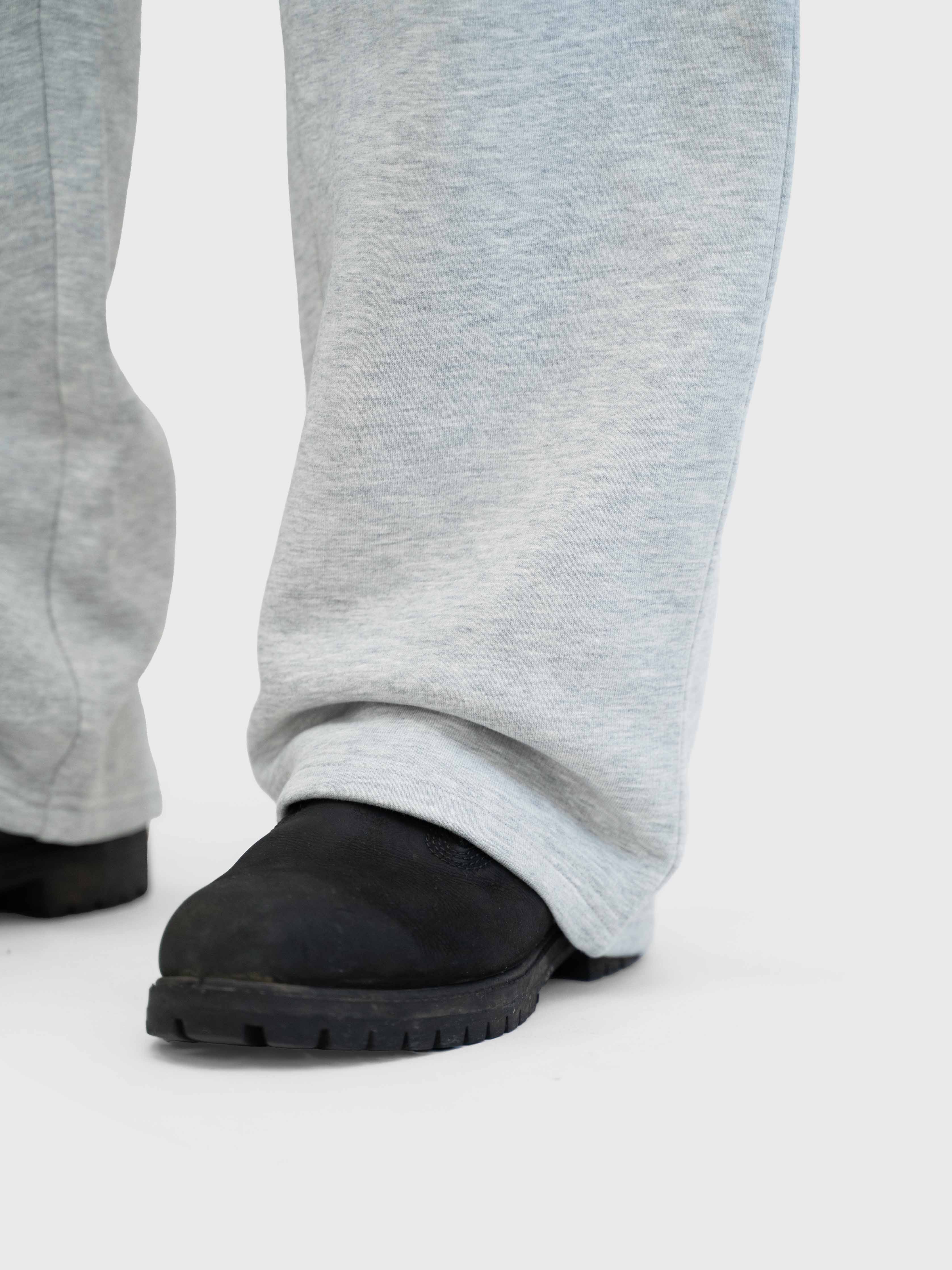 Confidence Straight Sweatpants - Melange Grey/Black