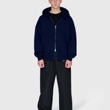 Scuba Embossed Zip Hoodie - Midnight Navy