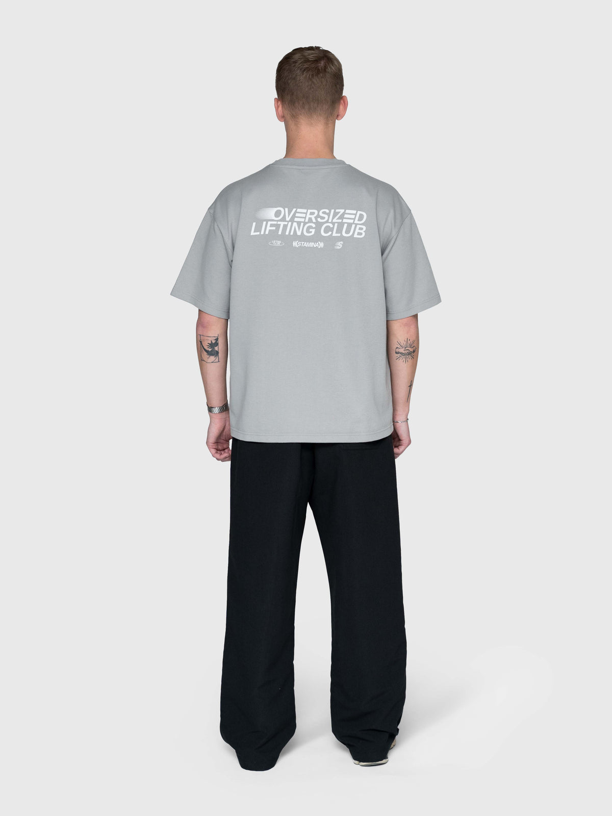 Interlock Stamina Box Tee - Neutral Gray/White