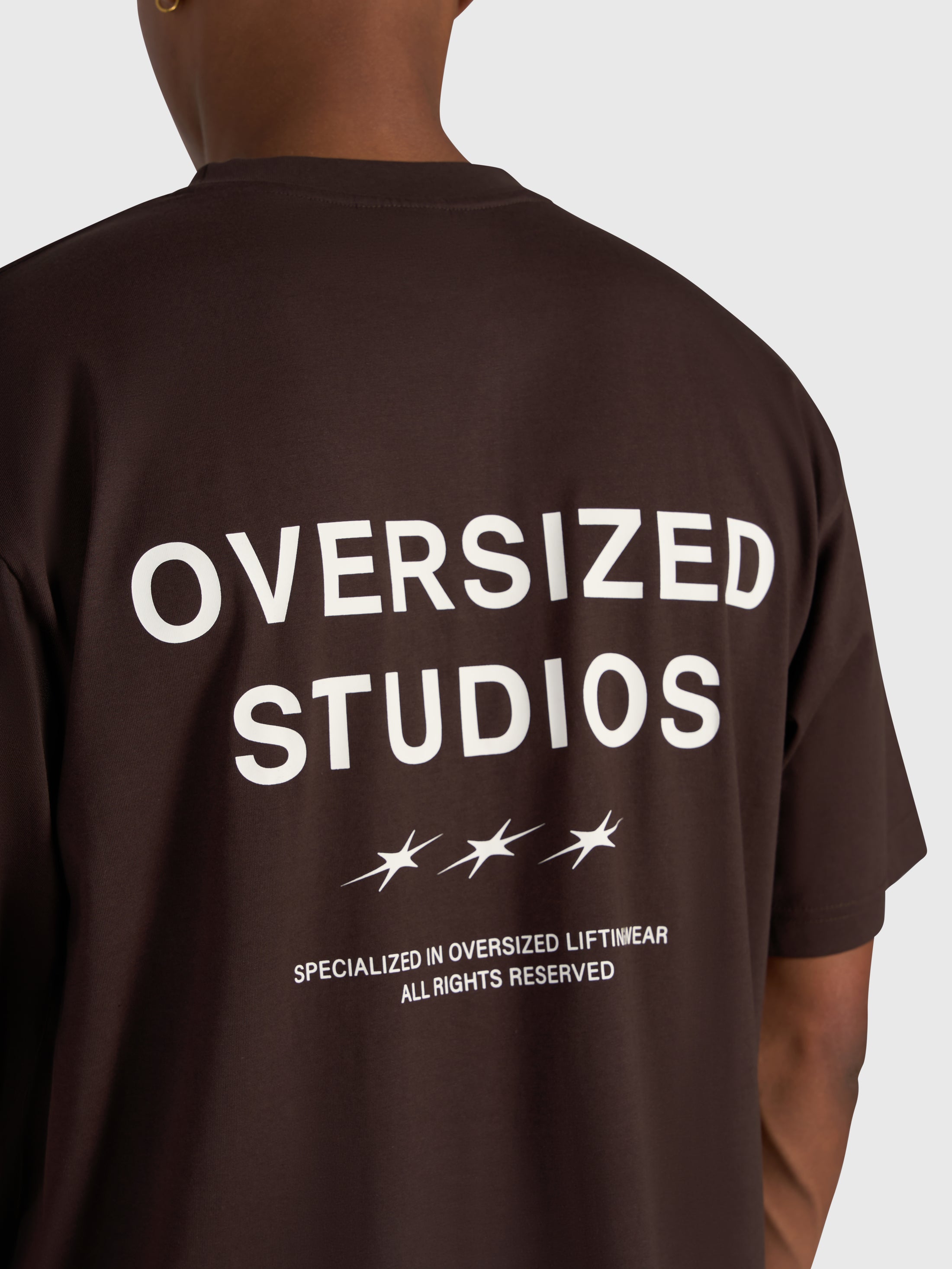 Confidence V2 Box Tee - Brown/White