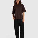 Confidence V2 Box Tee - Brown/White