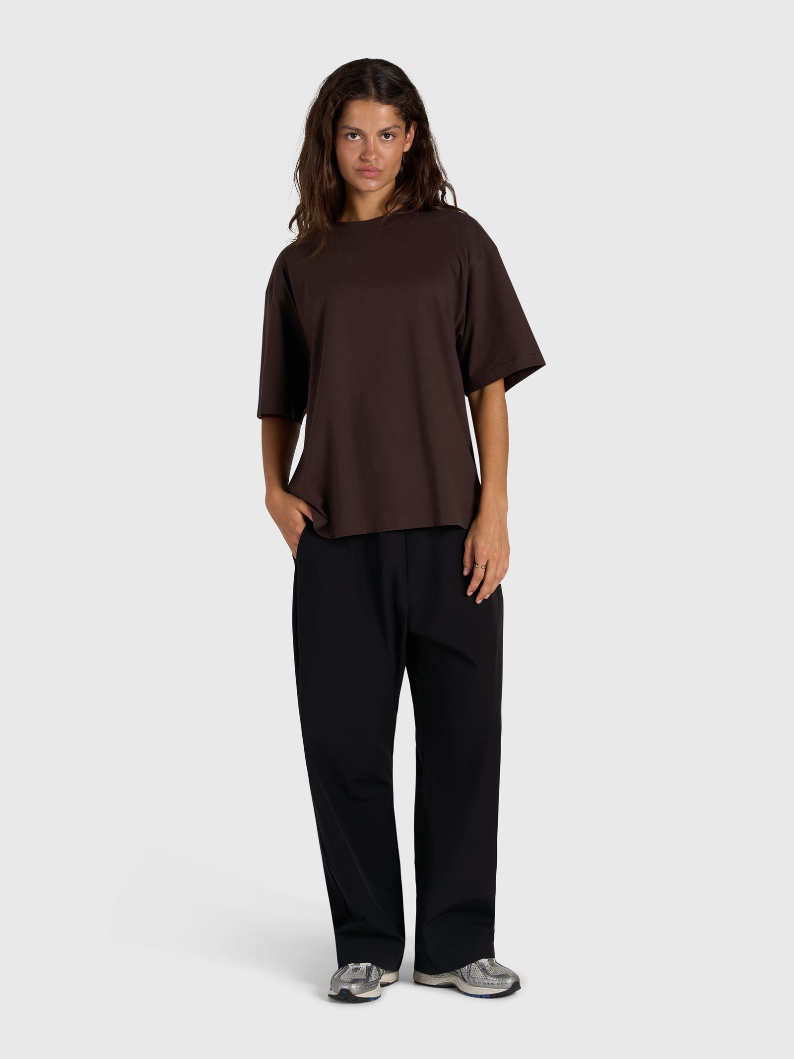Confidence V2 Box Tee - Brown/White