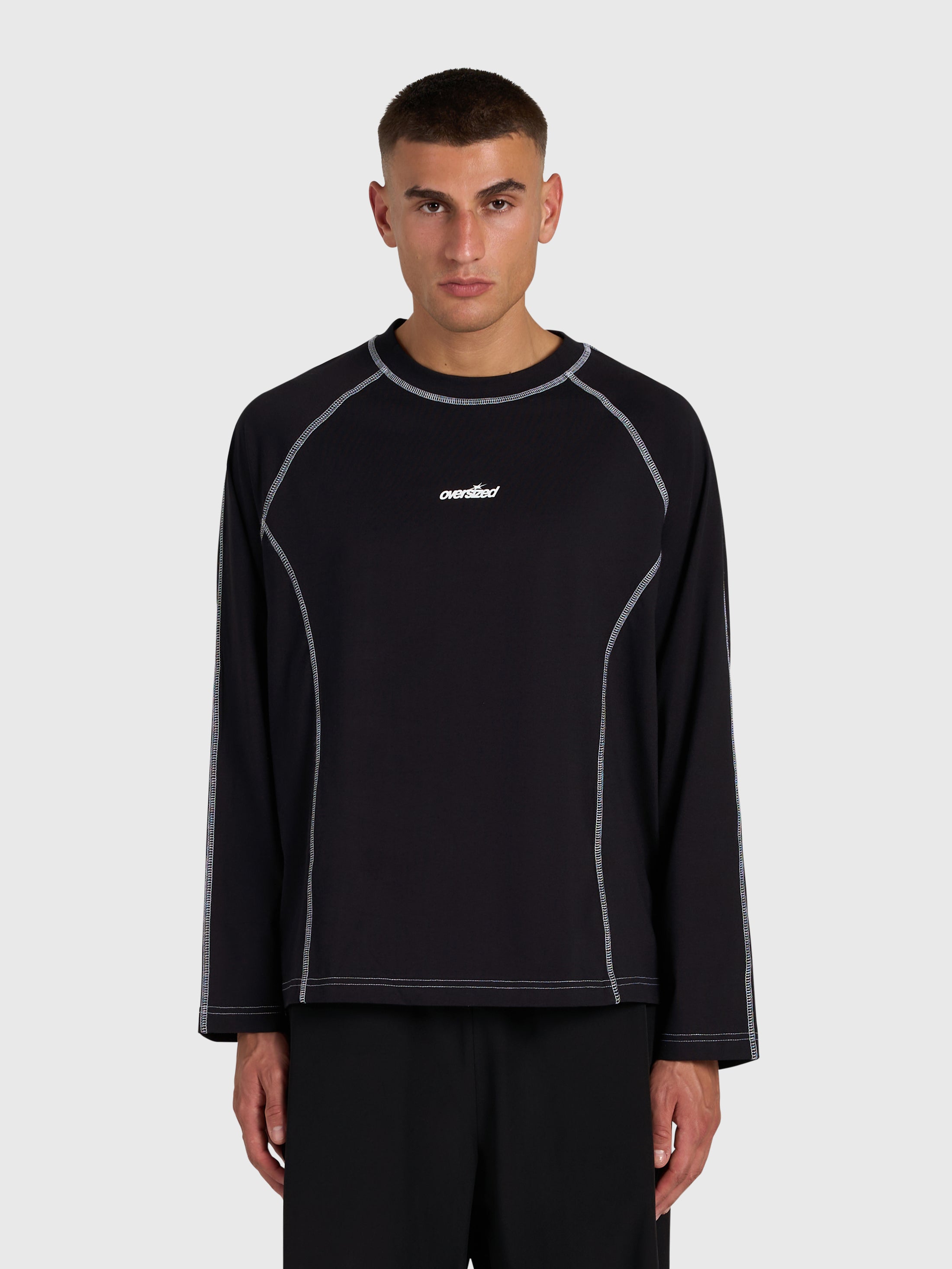 Contrast Raglan Long Sleeve - Black/White