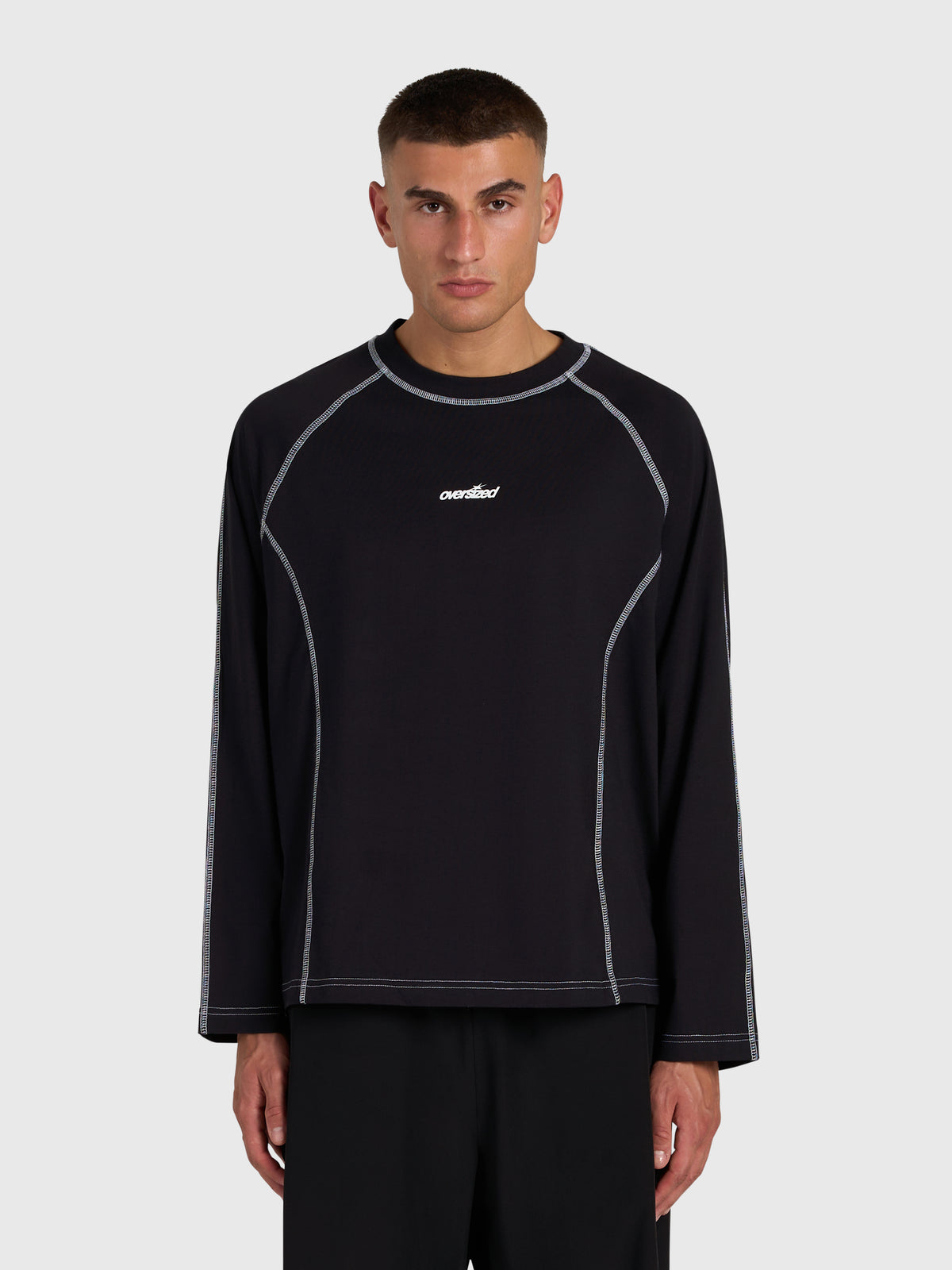 Contrast Raglan Long Sleeve - Black/White
