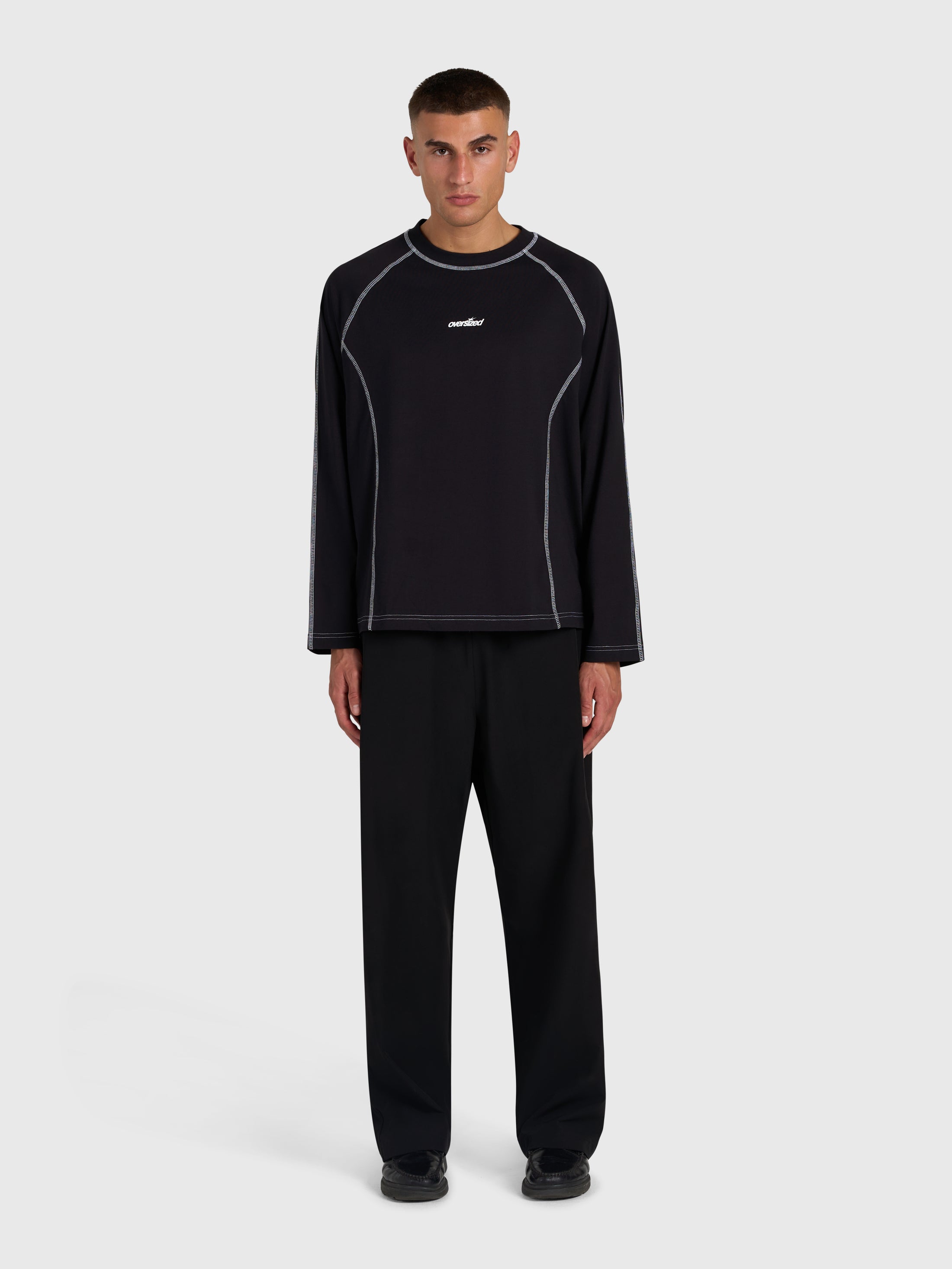 Contrast Raglan Long Sleeve - Black/White