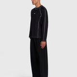 Contrast Raglan Long Sleeve - Black/White