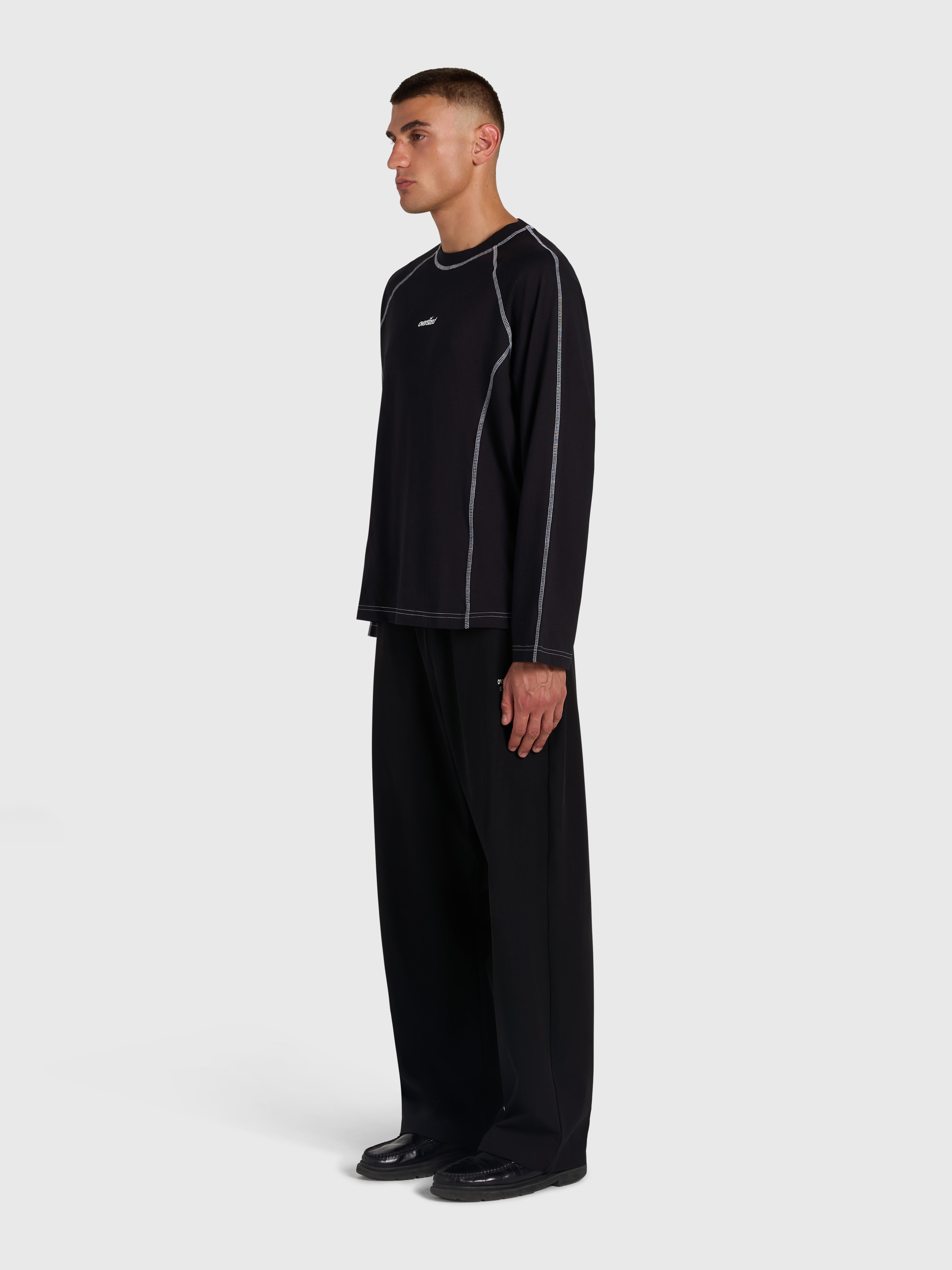 Contrast Raglan Long Sleeve - Black/White