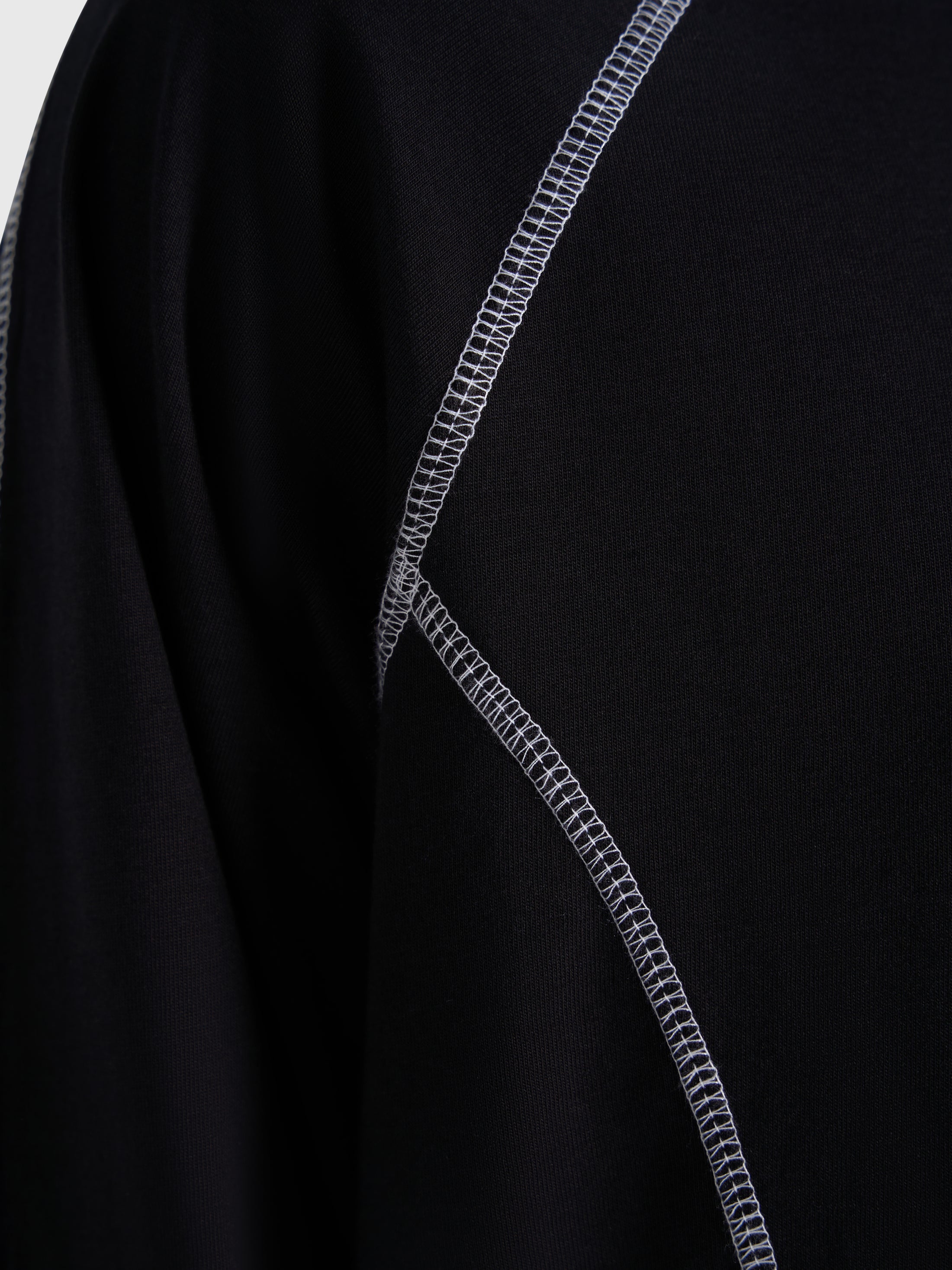 Contrast Raglan Long Sleeve - Black/White