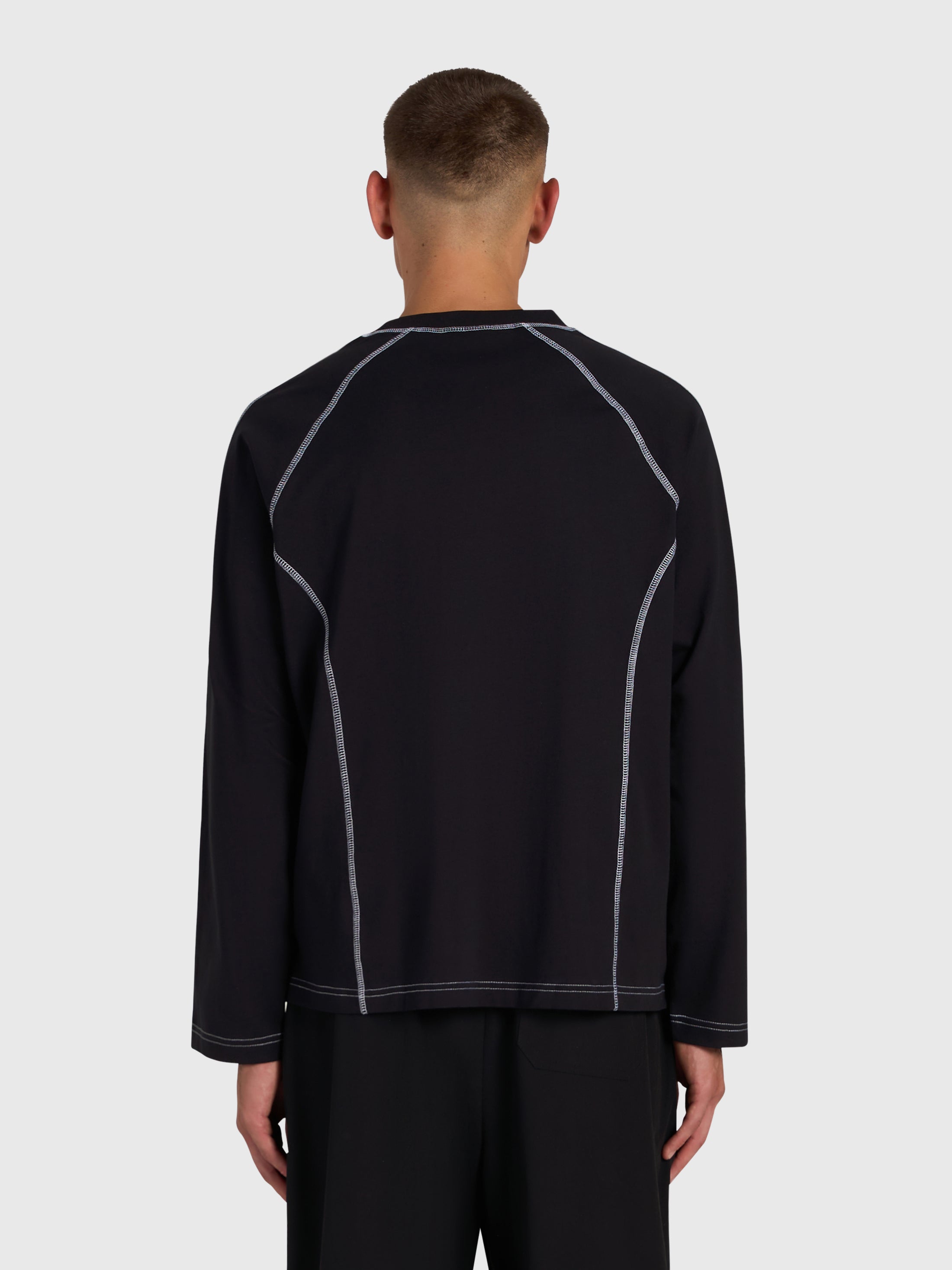 Contrast Raglan Long Sleeve - Black/White