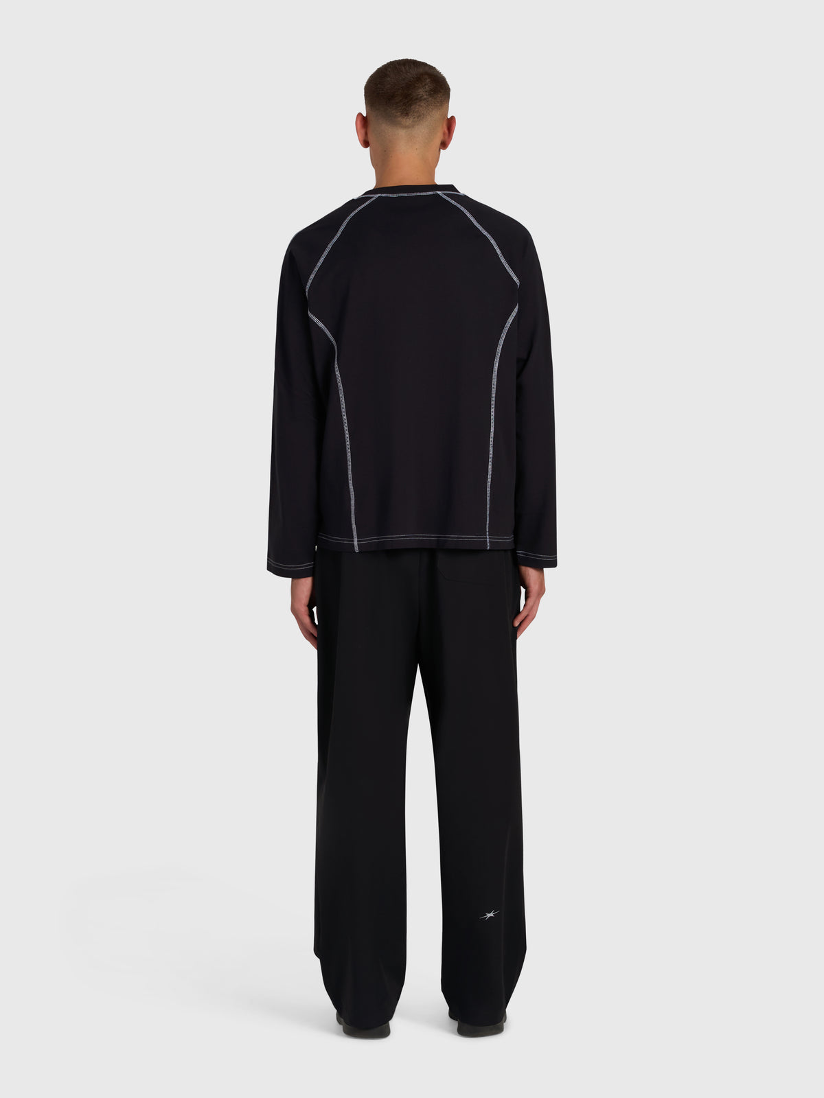 Contrast Raglan Long Sleeve - Black/White