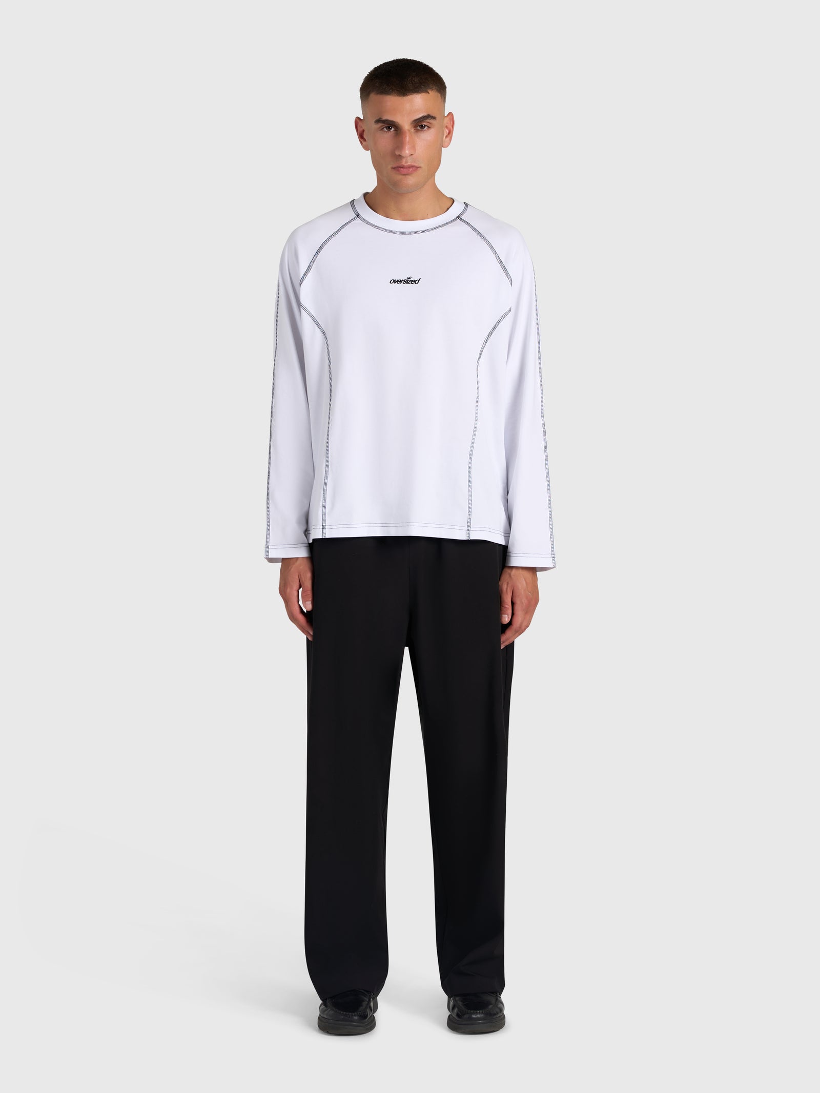 Contrast Raglan Long Sleeve - White/Black