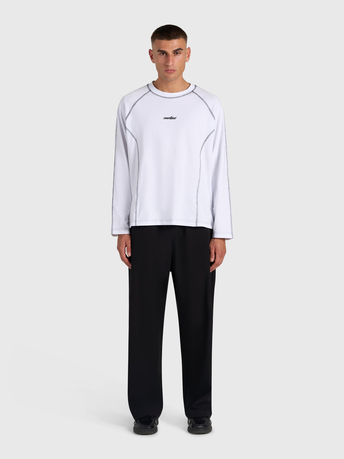 Contrast Raglan Long Sleeve - White/Black