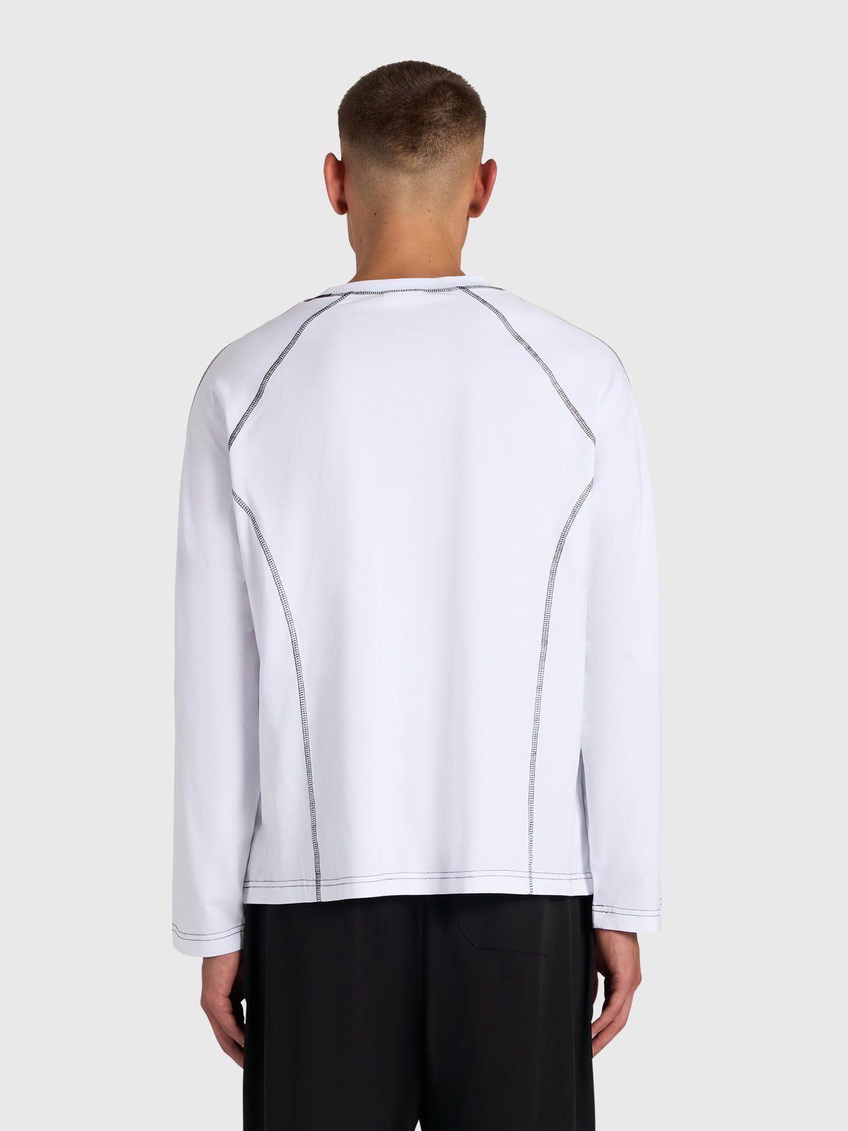 Contrast Raglan Long Sleeve - White/Black