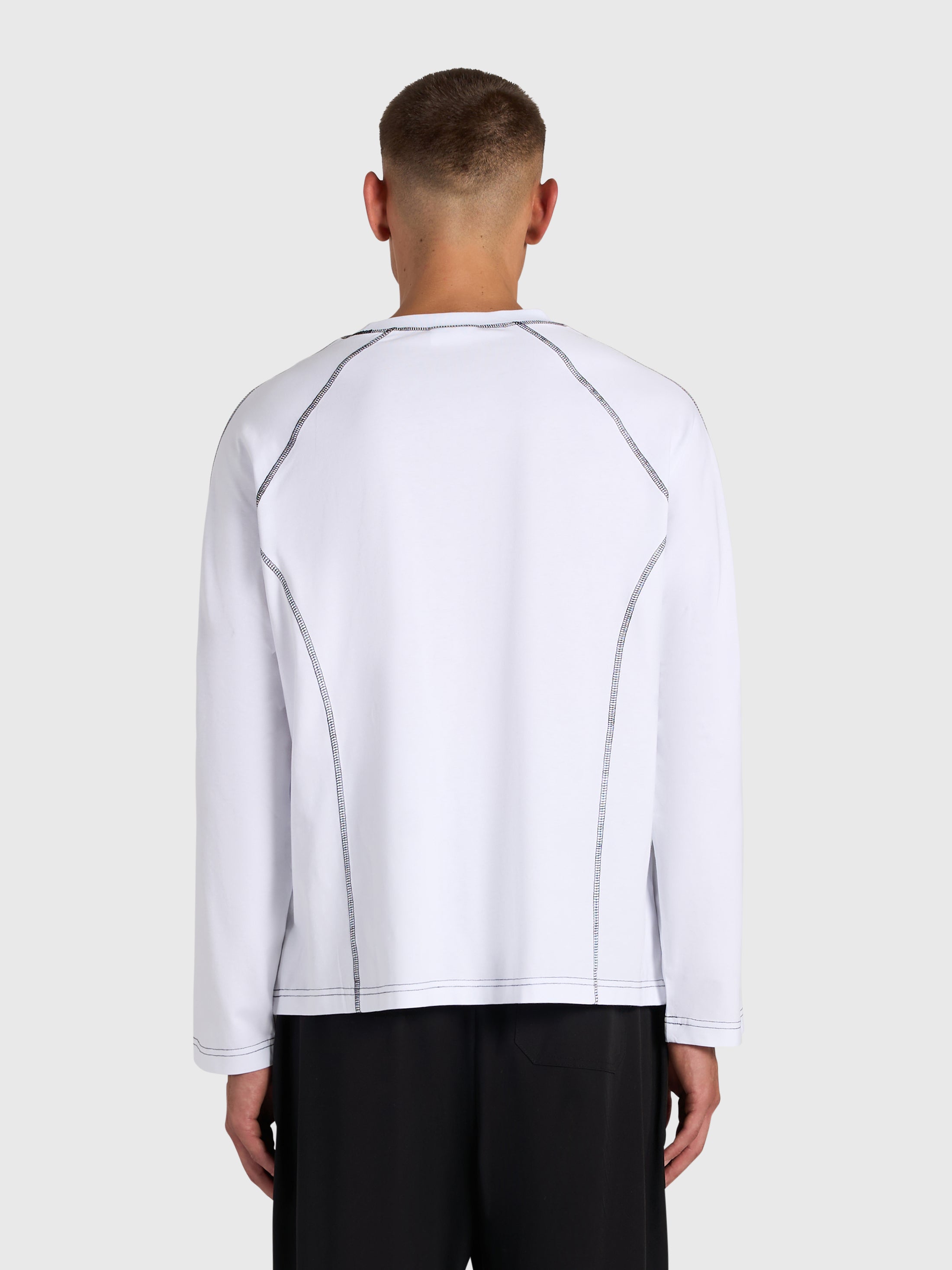 Contrast Raglan Long Sleeve - White/Black