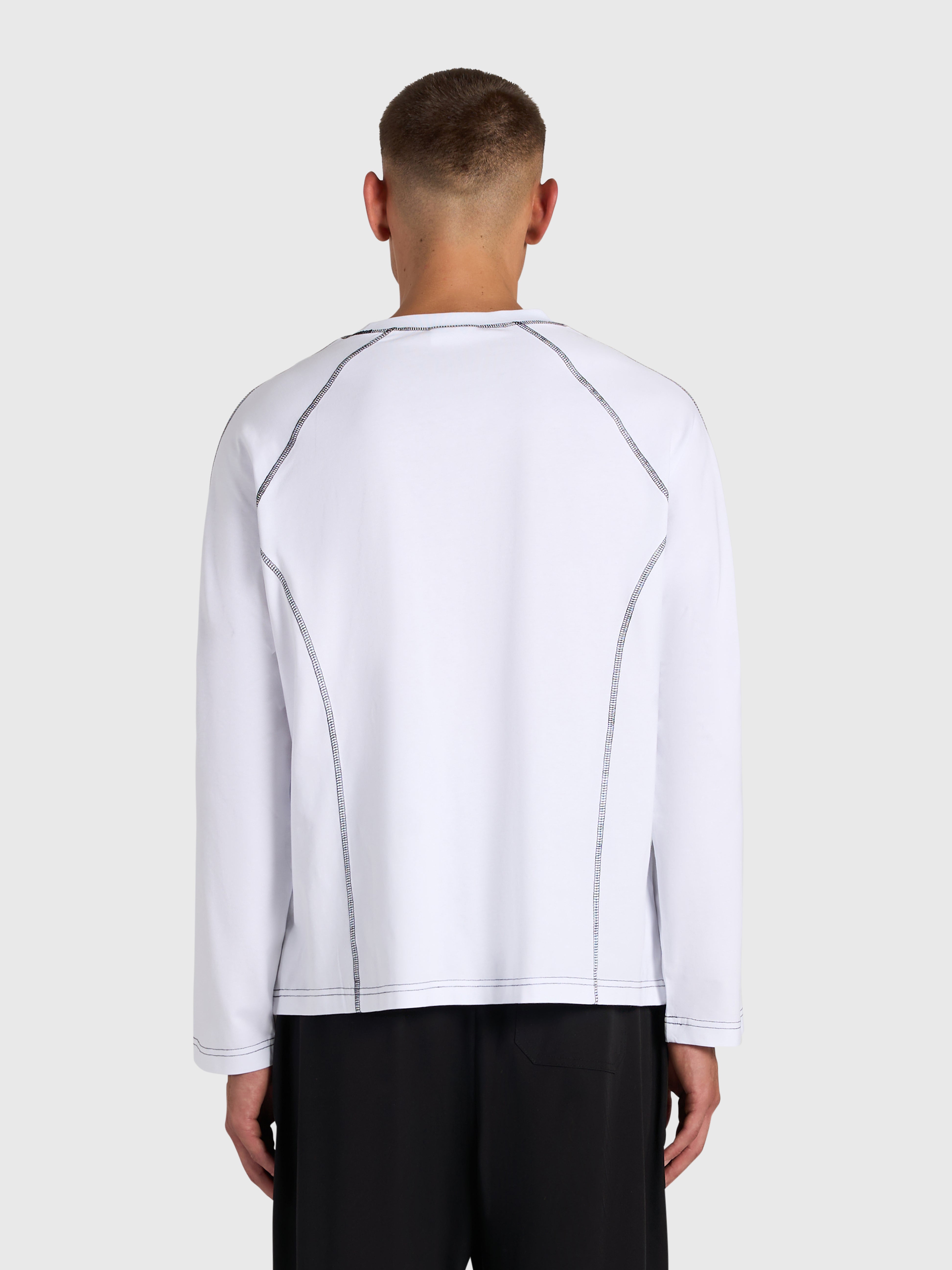 Contrast Raglan Long Sleeve - White/Black