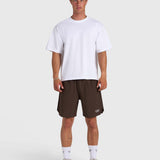 Confidence V2 Tech Shorts - Brown/White