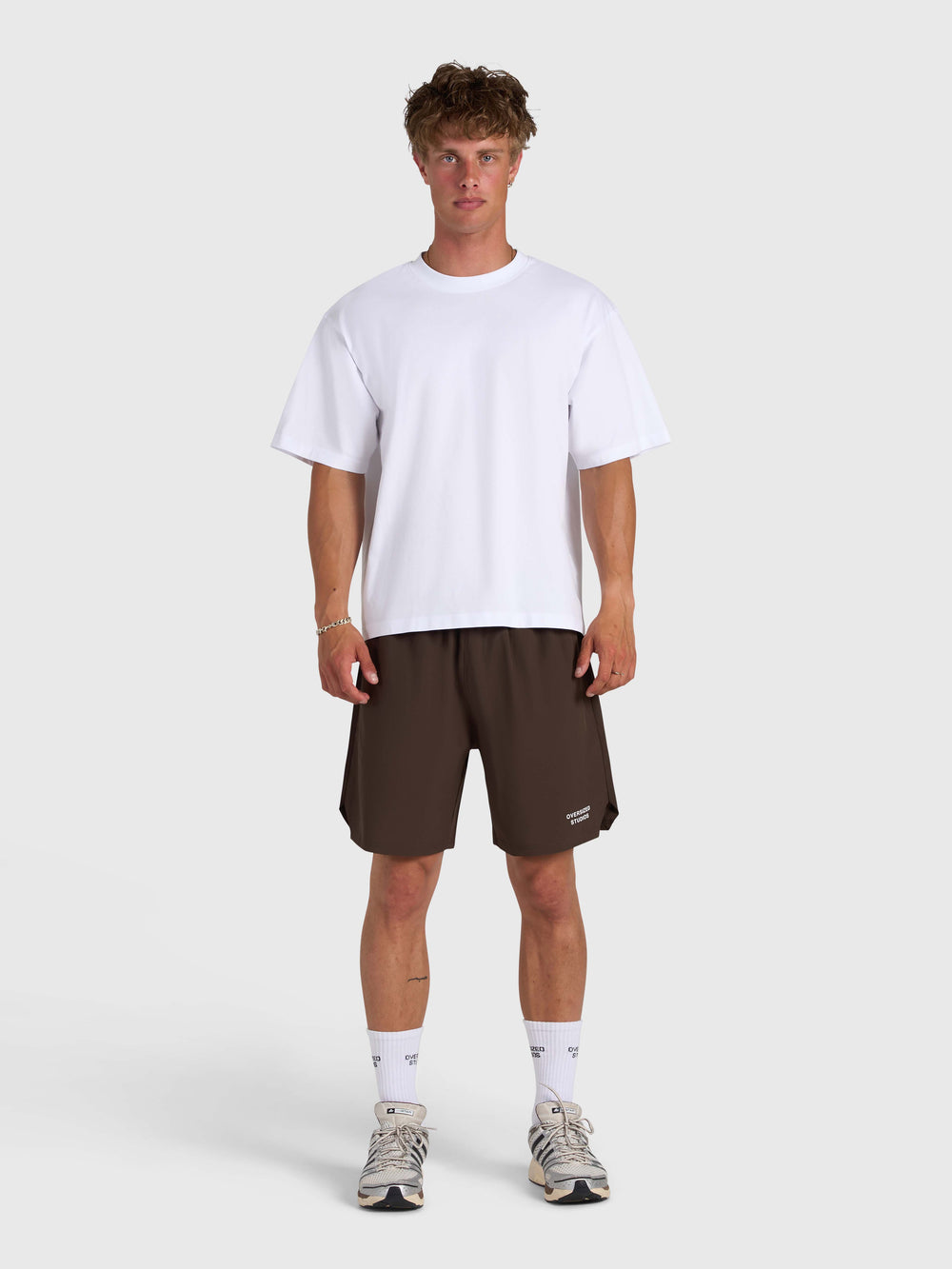 Confidence V2 Tech Shorts - Brown/White