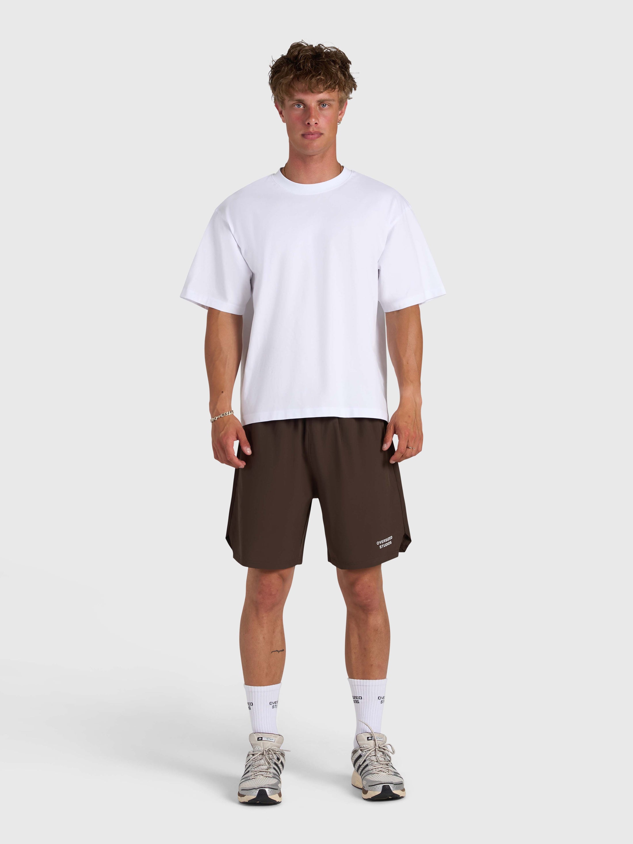 Confidence V2 Tech Shorts - Brown/White
