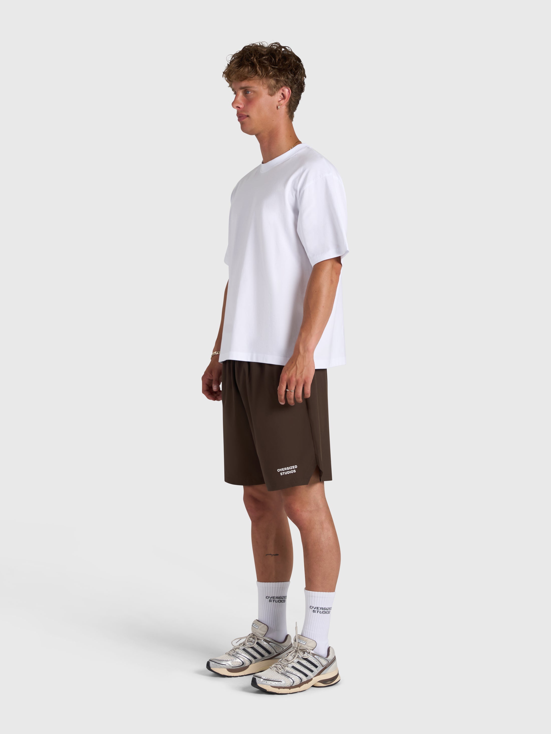 Confidence V2 Tech Shorts - Brown/White