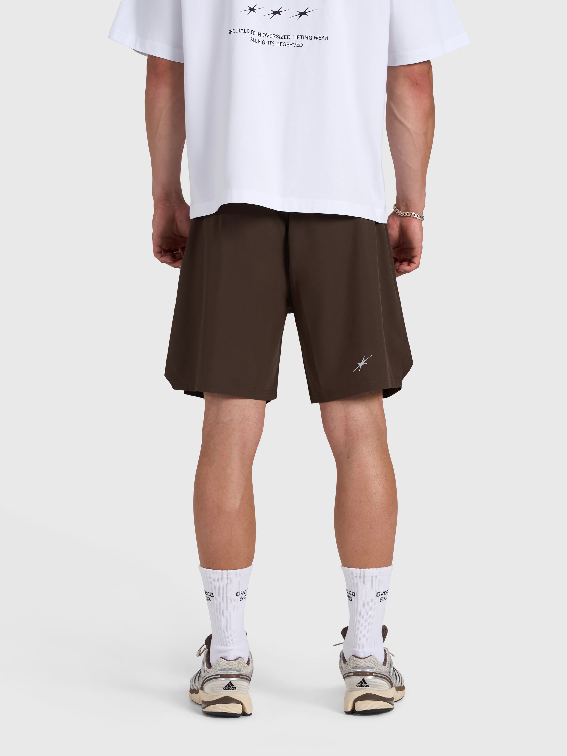 Confidence V2 Tech Shorts - Brown/White