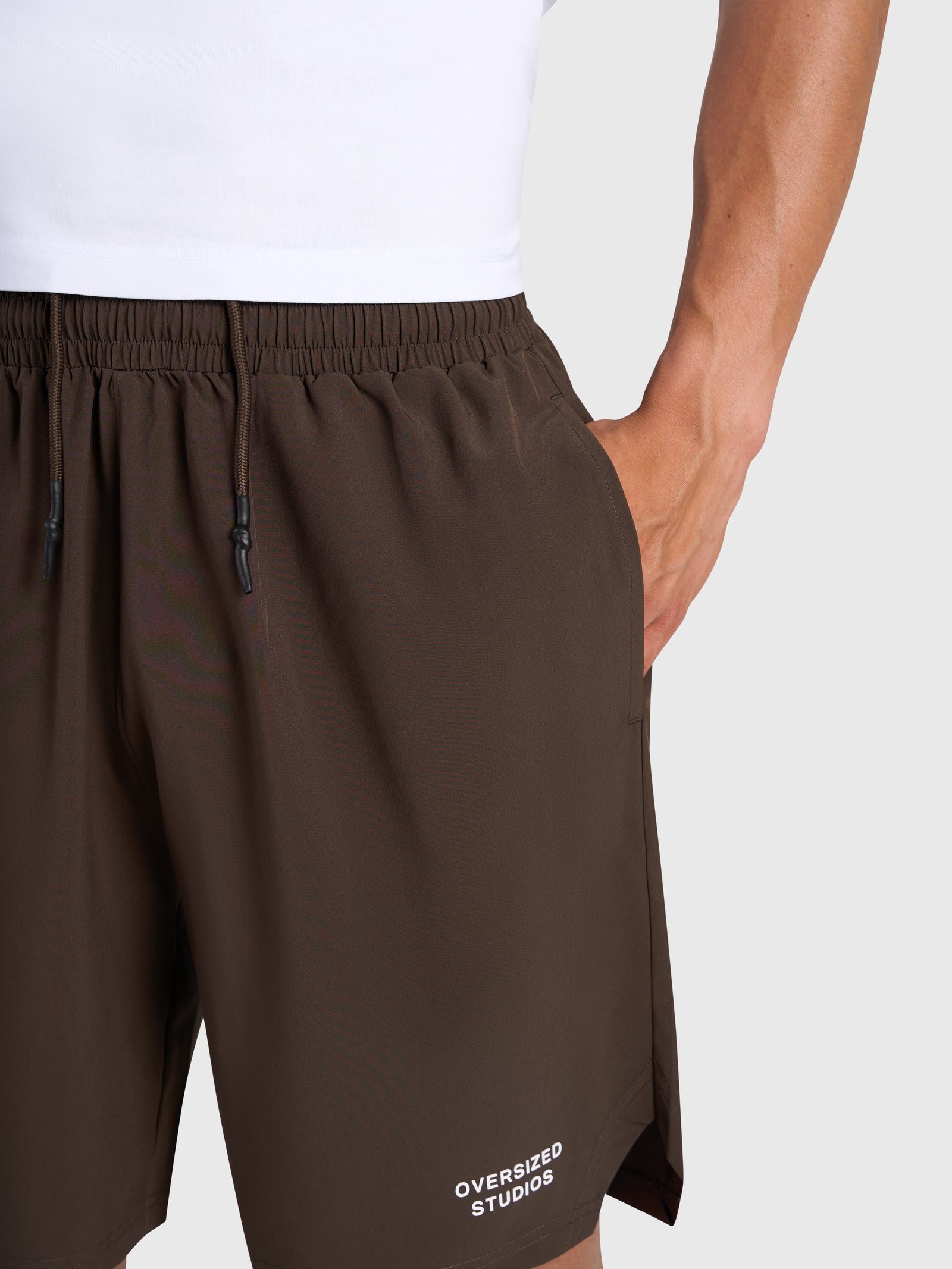 Confidence V2 Tech Shorts - Brown/White