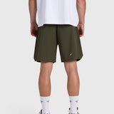 Confidence V2 Tech Shorts - Army/White