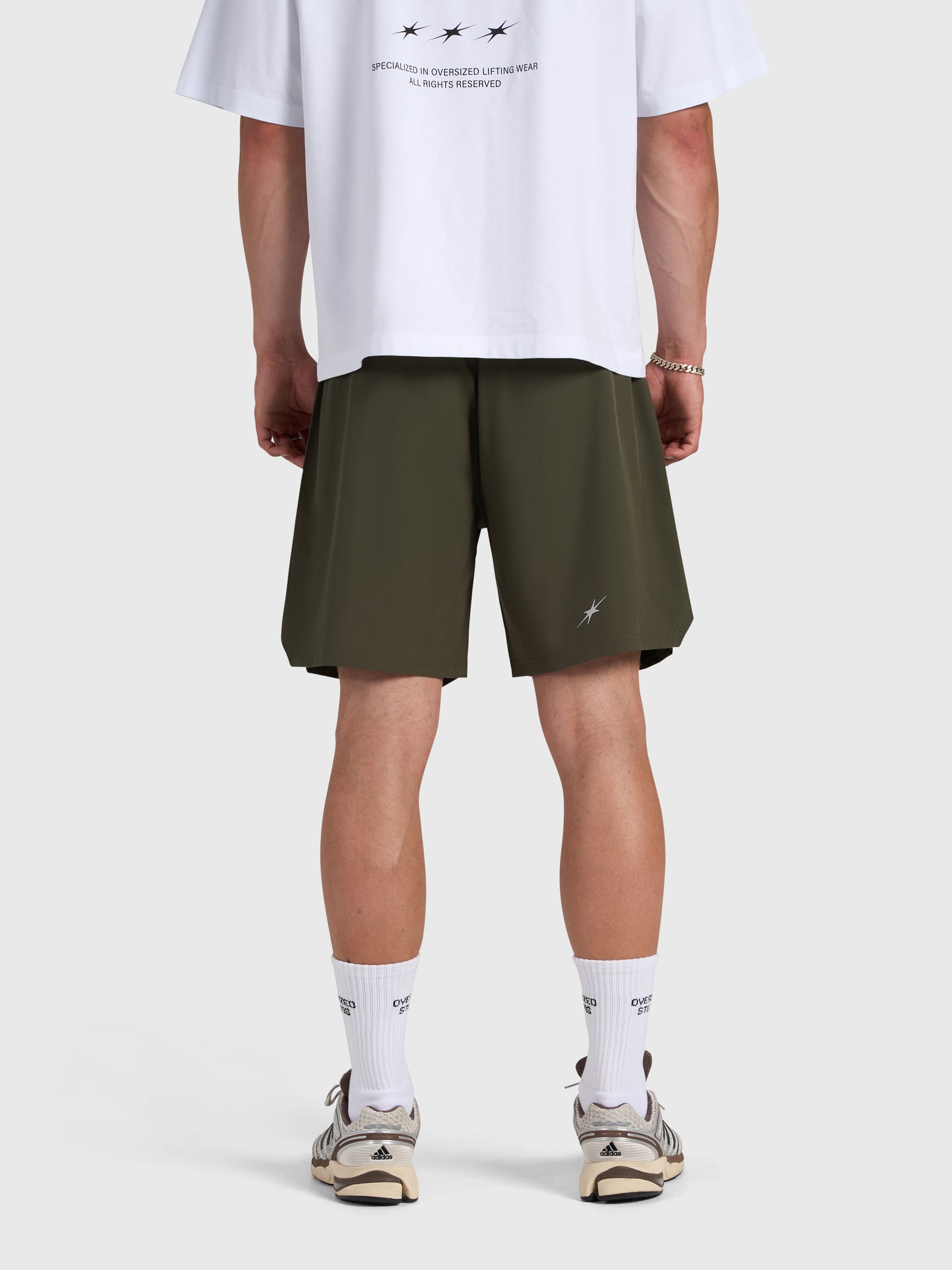 Confidence V2 Tech Shorts - Army/White