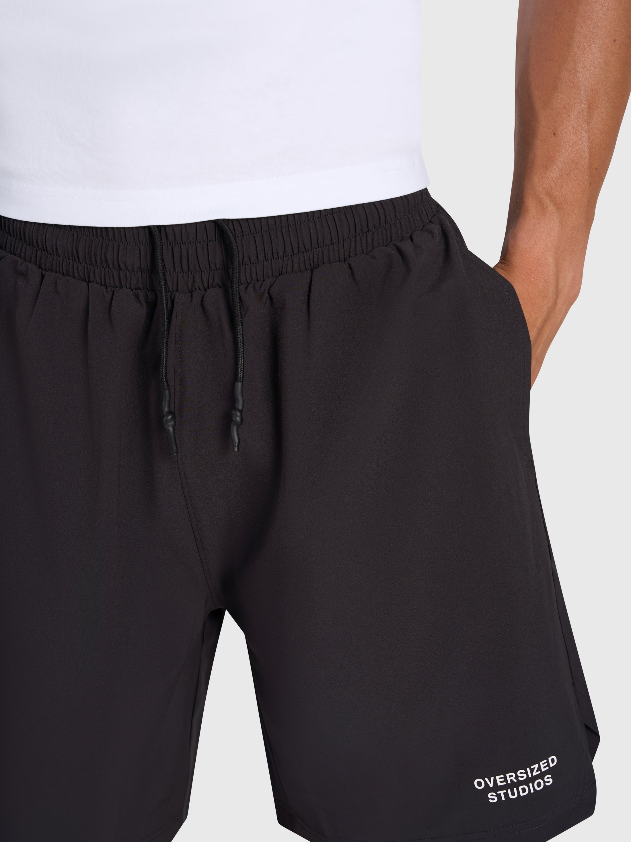 Confidence V2 Tech Shorts - Black/White