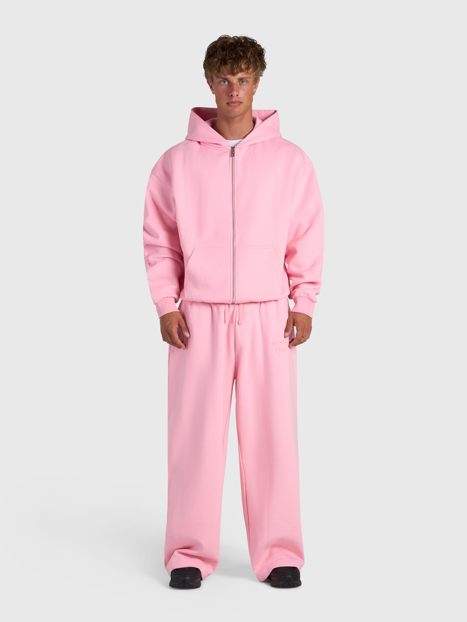 Confidence V2 Zip Hoodie - Pink/White