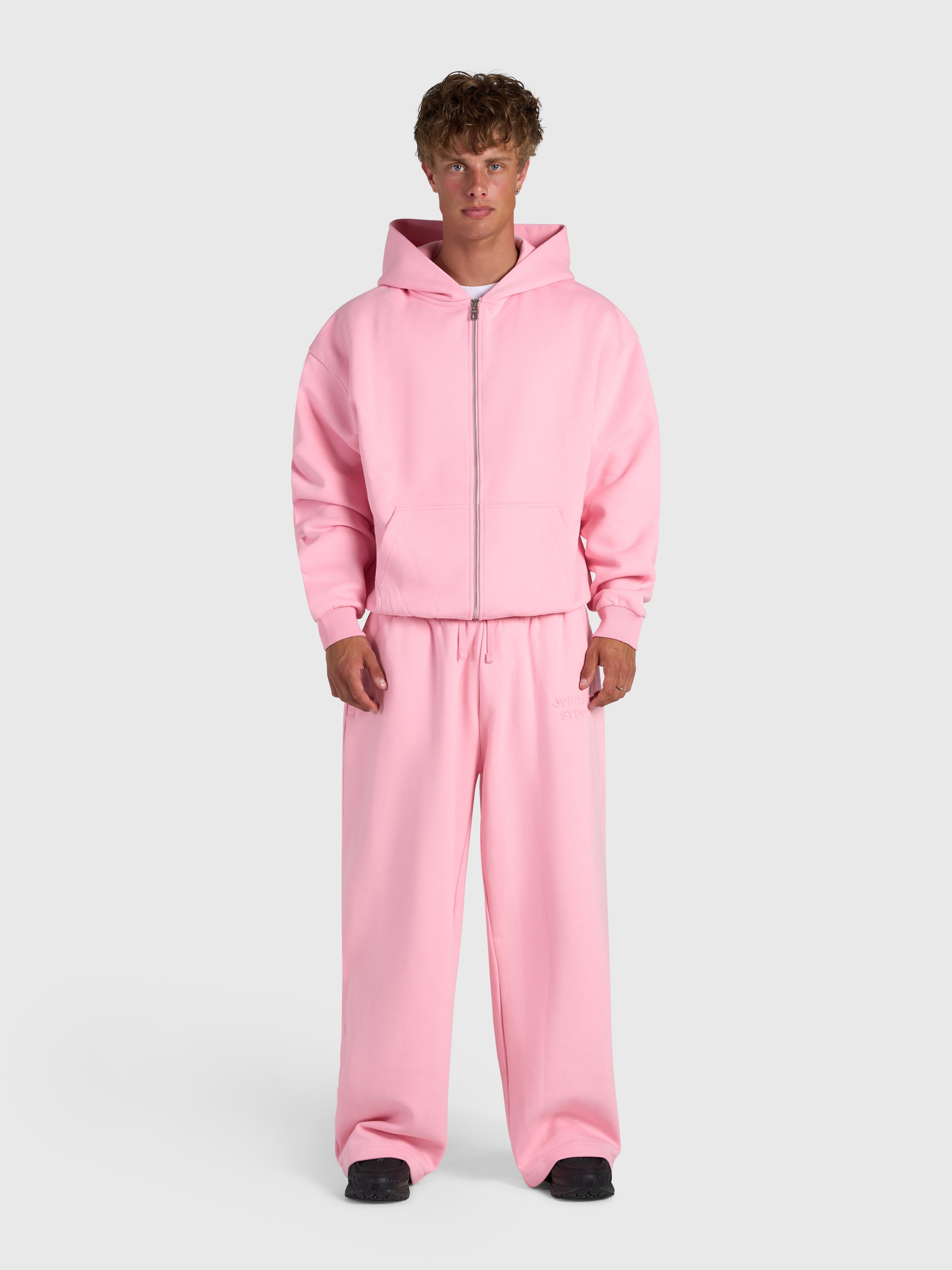 Confidence V2 Zip Hoodie - Pink/White