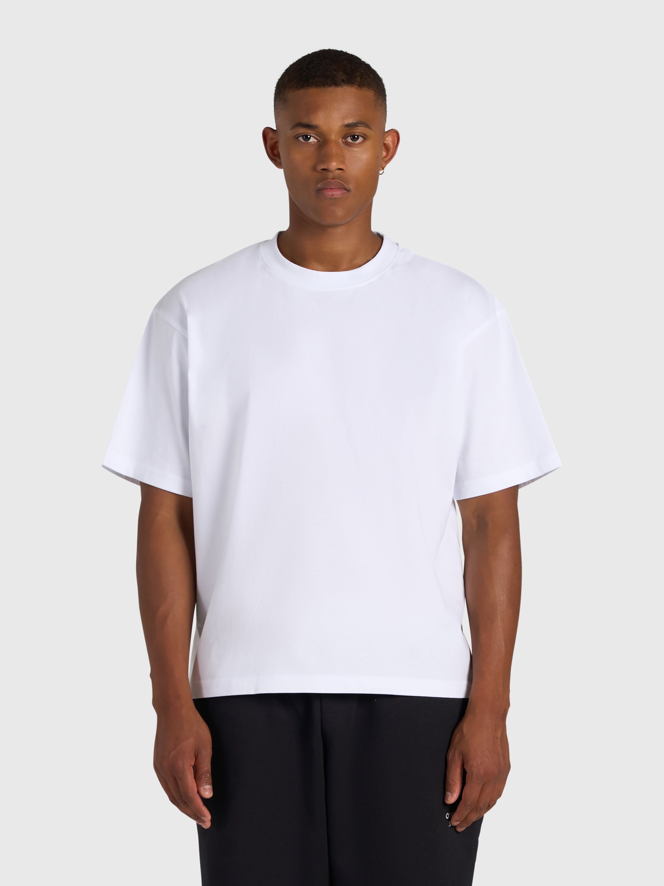 Cursive Box Tee - White/Red