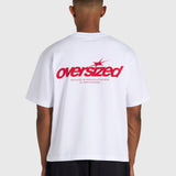 Cursive Box Tee - White/Red