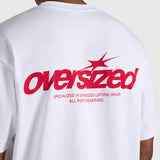 Cursive Box Tee - White/Red