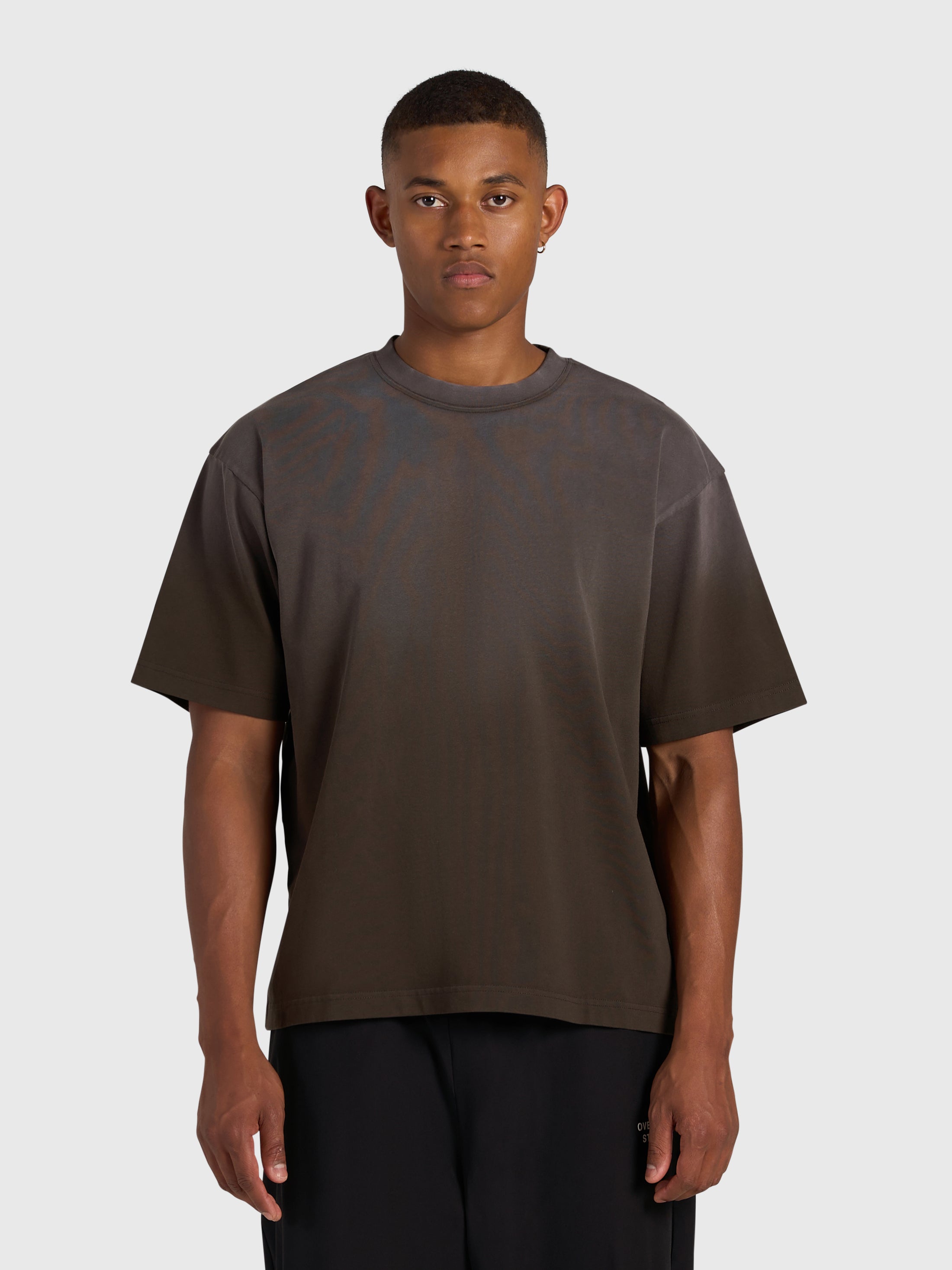 Confidence V2 Heavy Box Tee - Vintage Brown/White