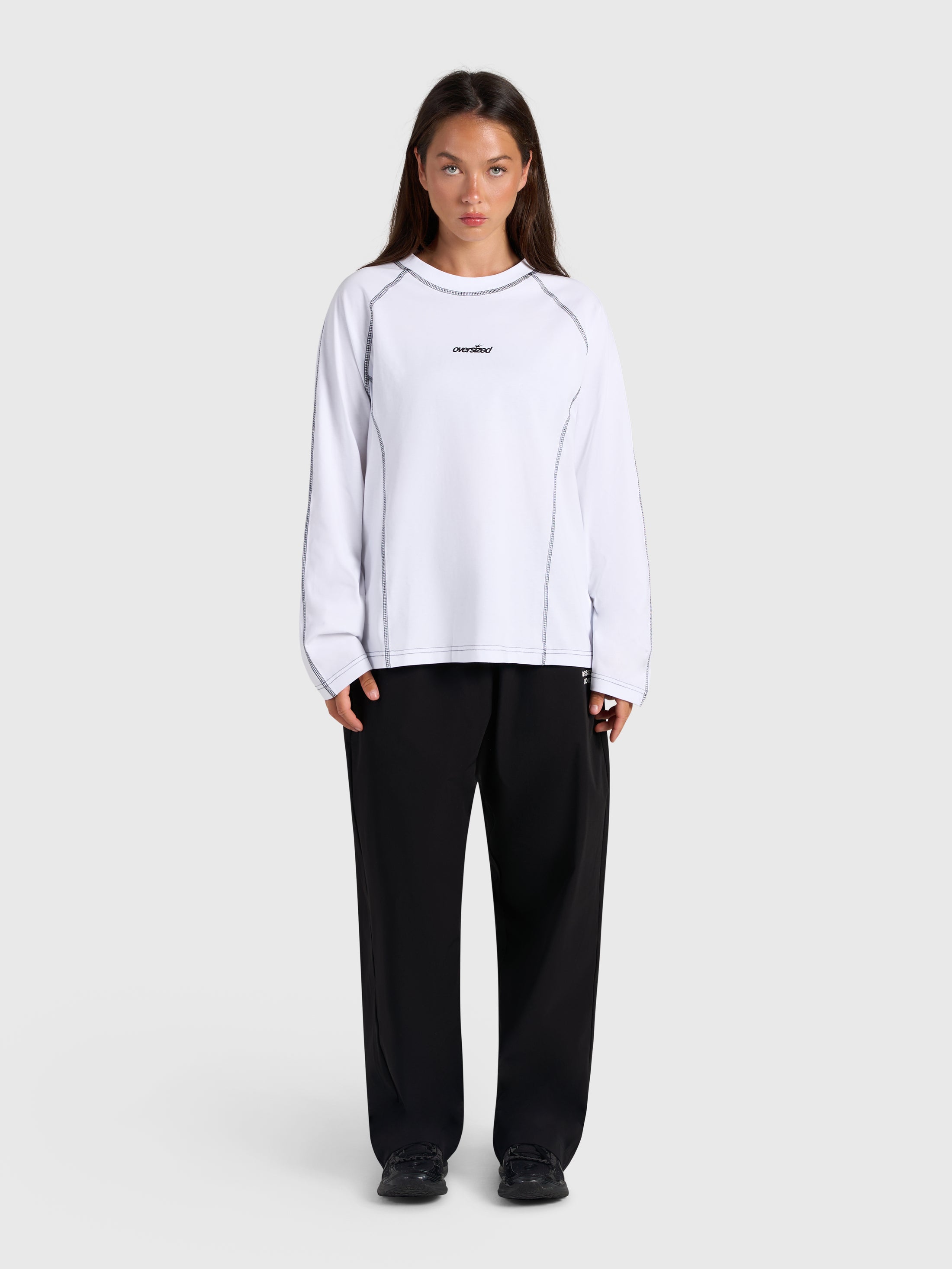Contrast Raglan Long Sleeve - White/Black