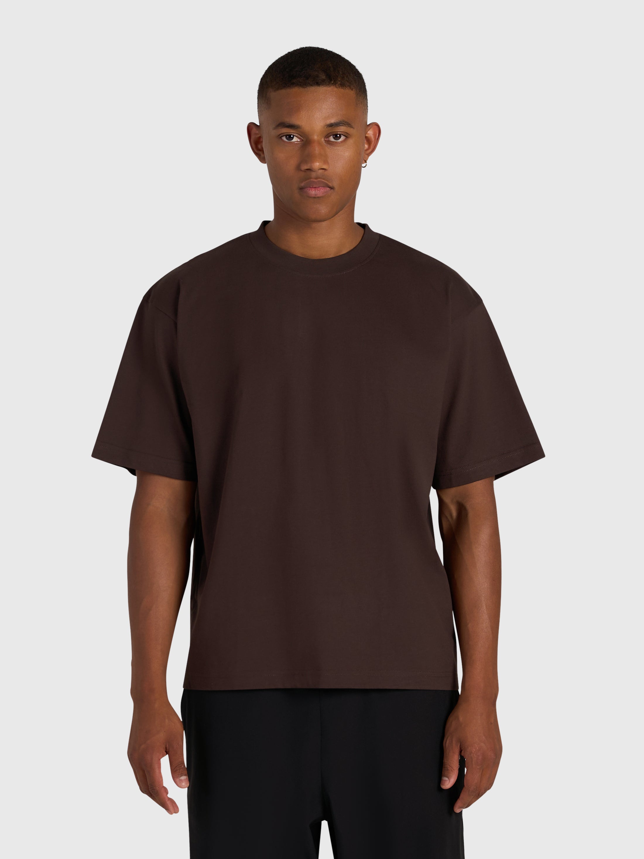 Confidence V2 Box Tee - Brown/White