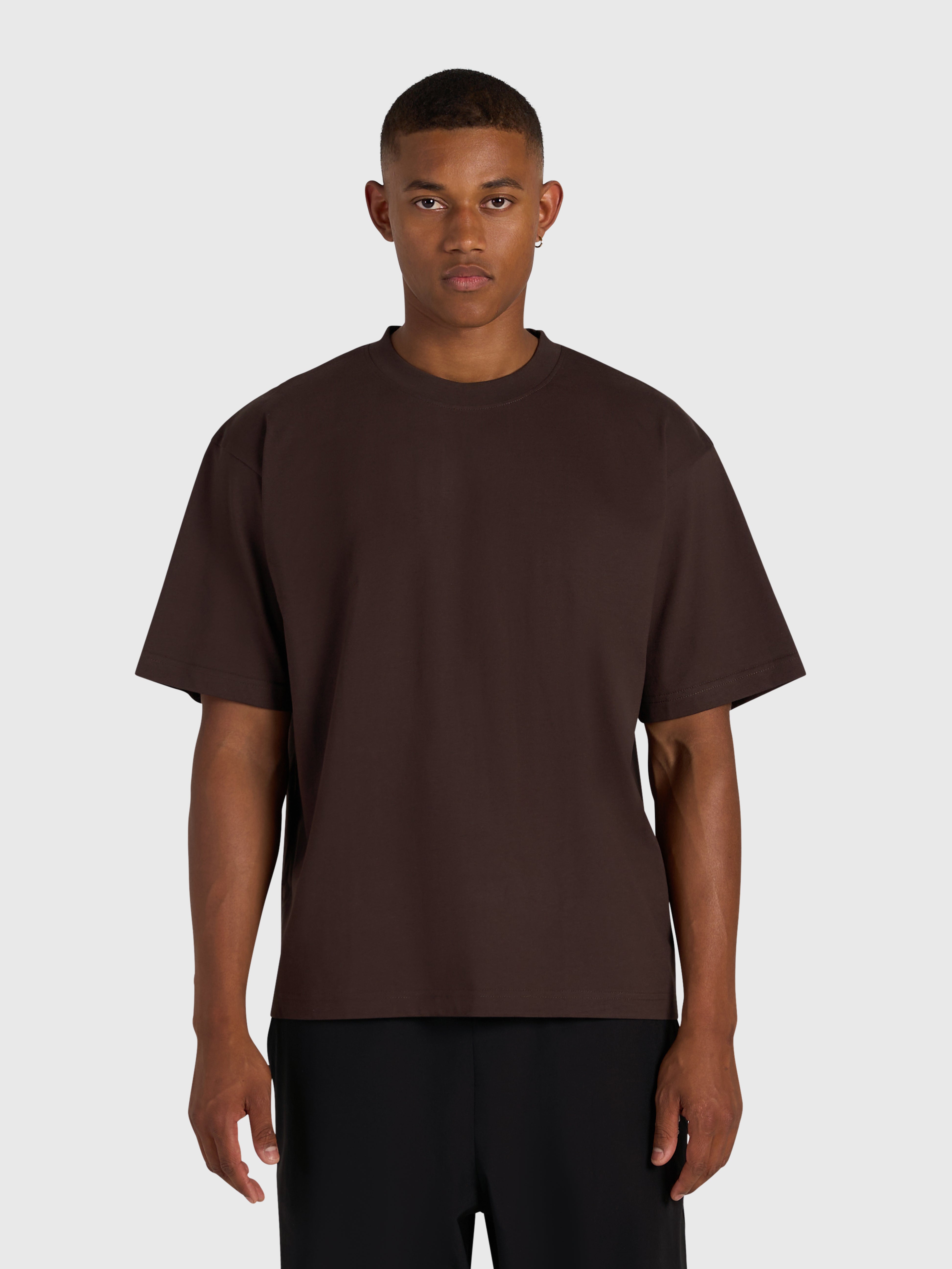 Confidence V2 Box Tee - Brown/White