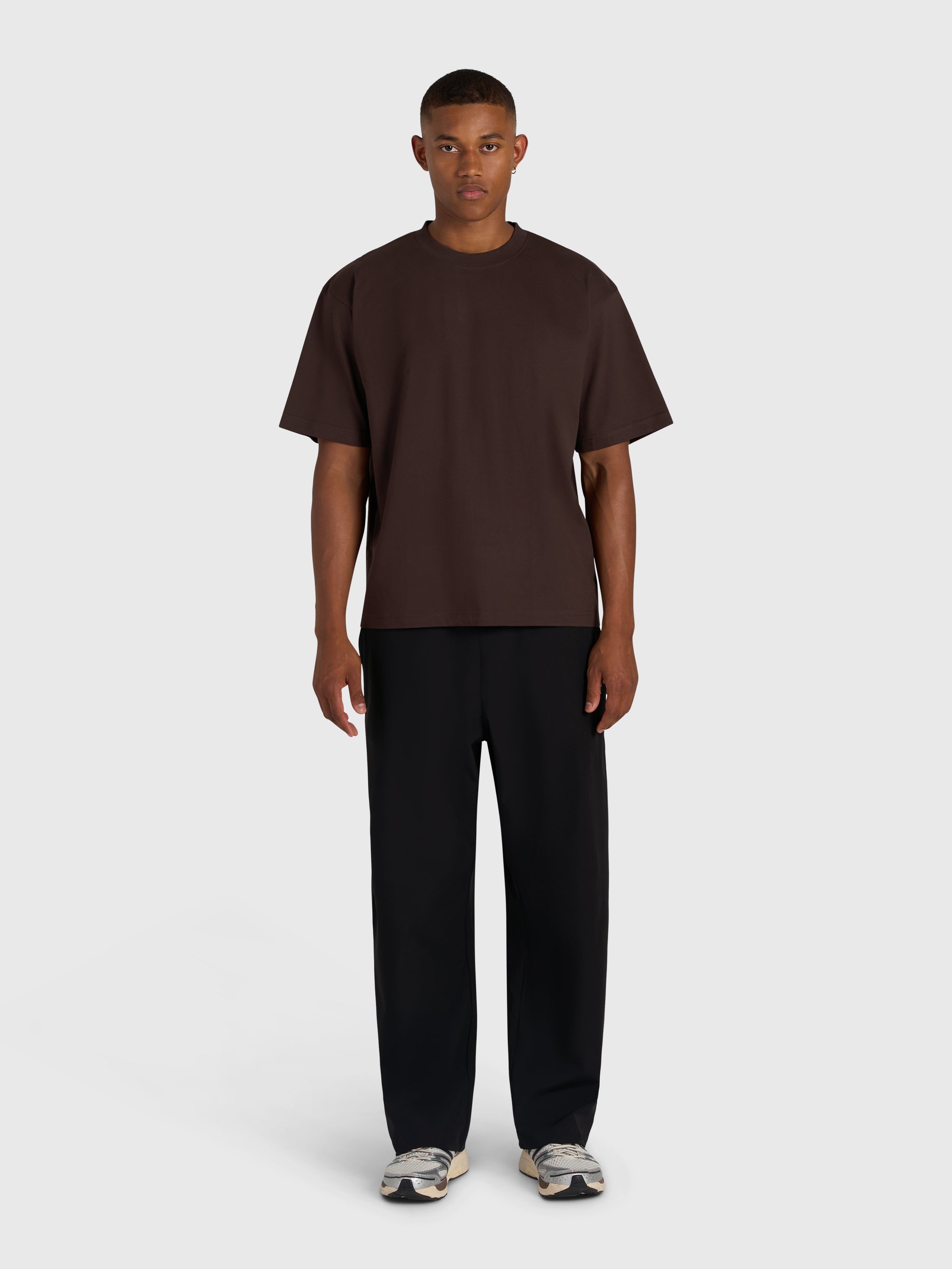 Confidence V2 Box Tee - Brown/White