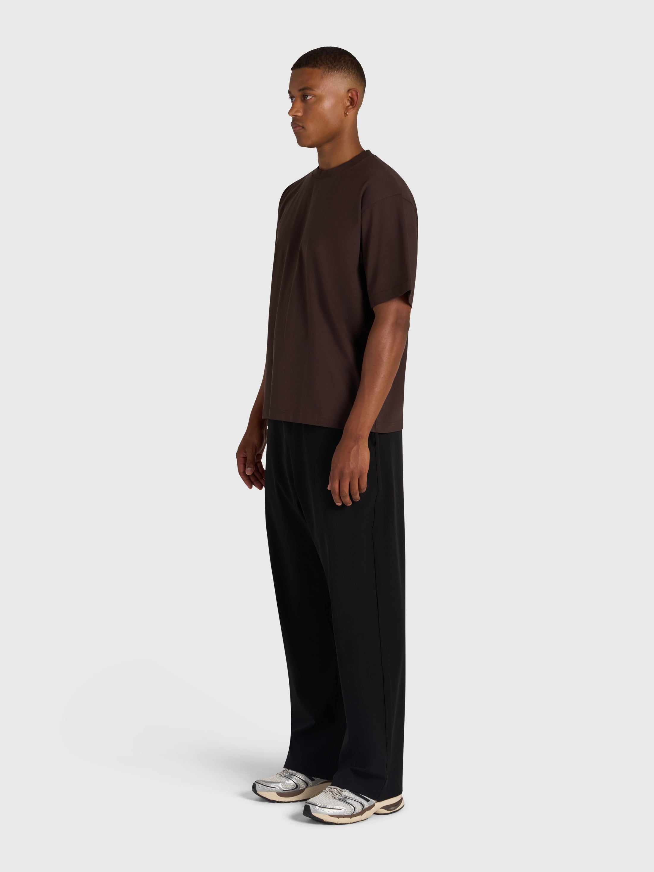 Confidence V2 Box Tee - Brown/White