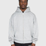 Confidence Zip Hoodie - Melange Grey/Forest