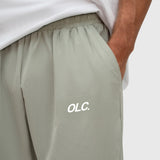 Logo Tech Pants - Sage/White